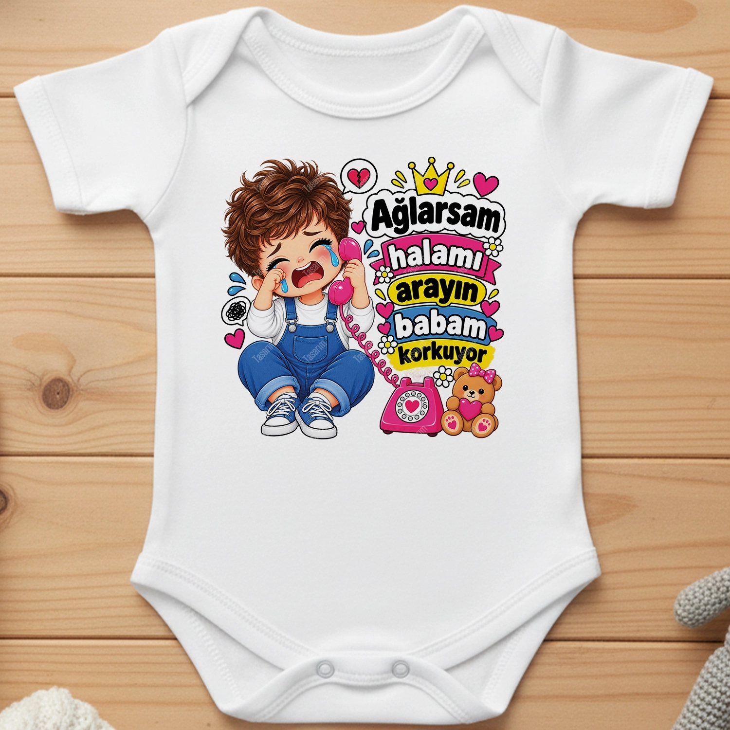 Ağlarsam Halamı Arayın Babam Korkuyor - Bebek Body Zıbın