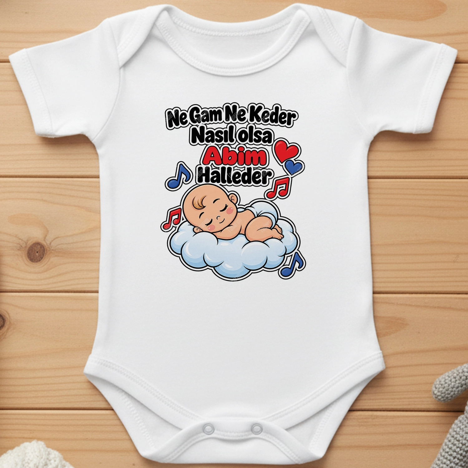 Ne Gam Ne Keder Nasıl Olsa Abim Halleder - Bebek Body Zıbın