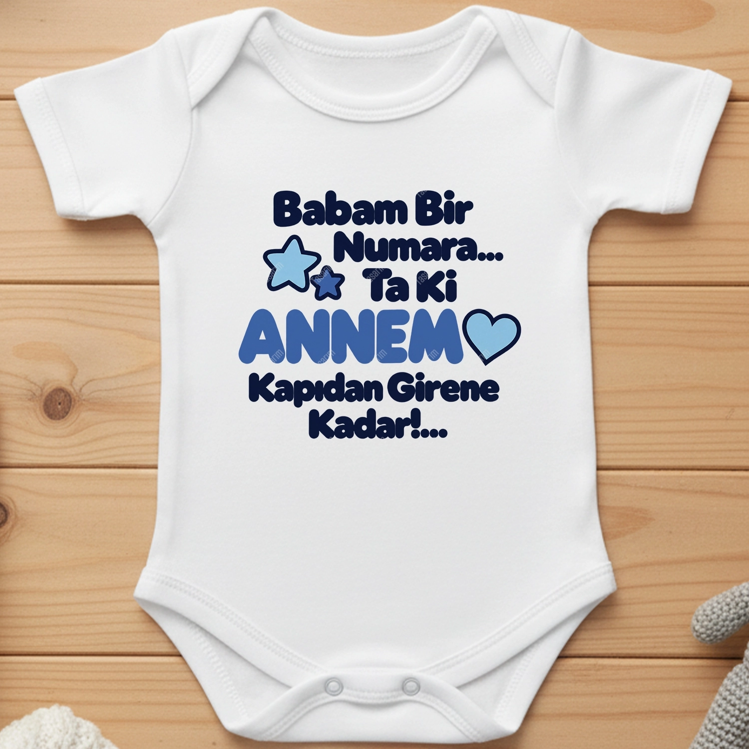 Babam Bir Numara Ta Ki Annem Kapıdan Girene Kadar - Bebek Body Zıbın