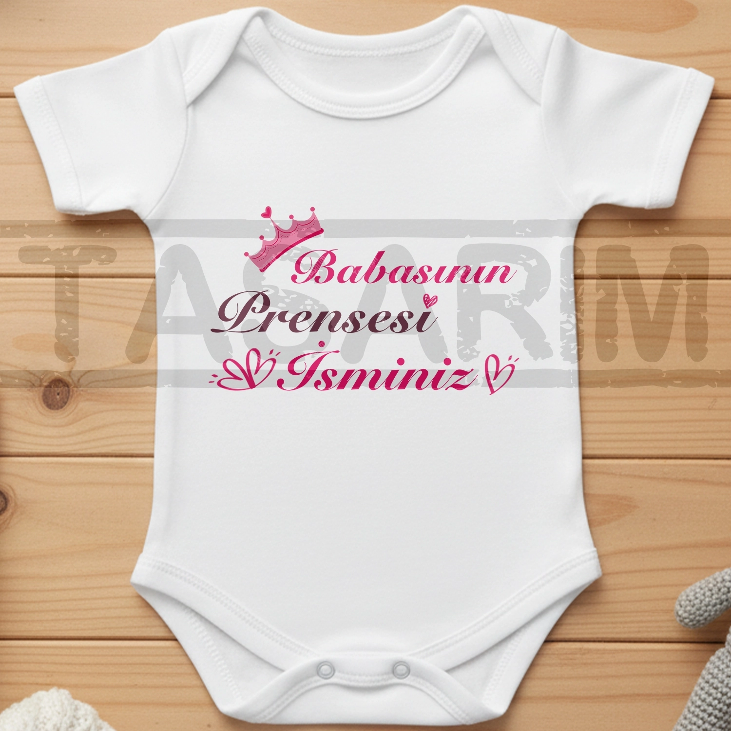 Babasının Prensesi - Bebek Body Zıbın