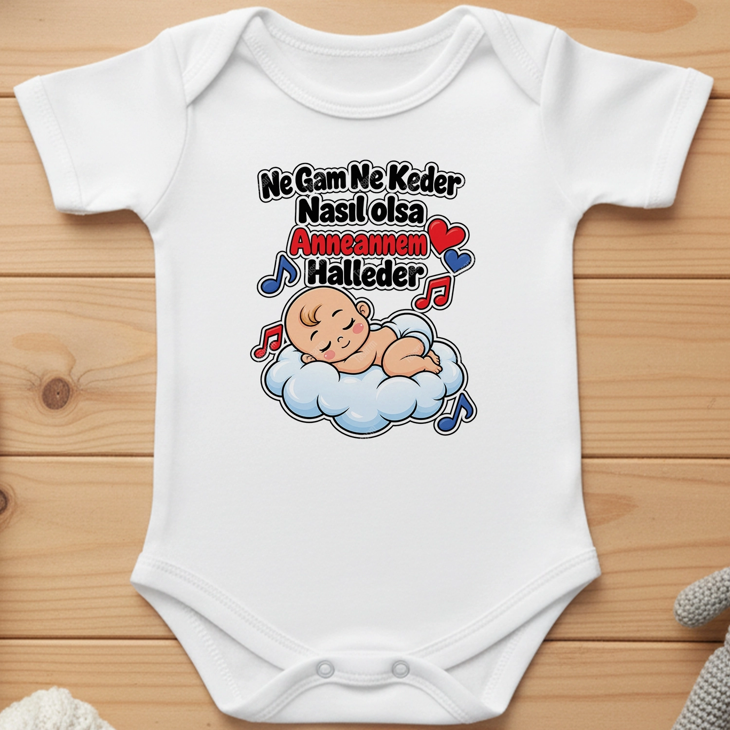 Ne Gam Ne Keder Nasıl Olsa Anneannem Halleder - Bebek Body Zıbın