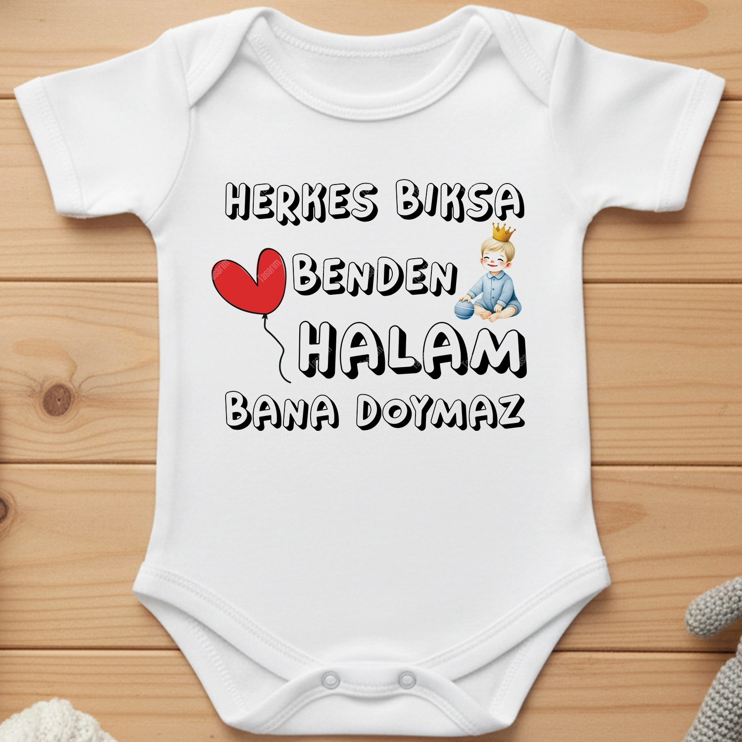 Herkes Bıksa Benden Halam Bana Doymaz - Bebek Body Zıbın