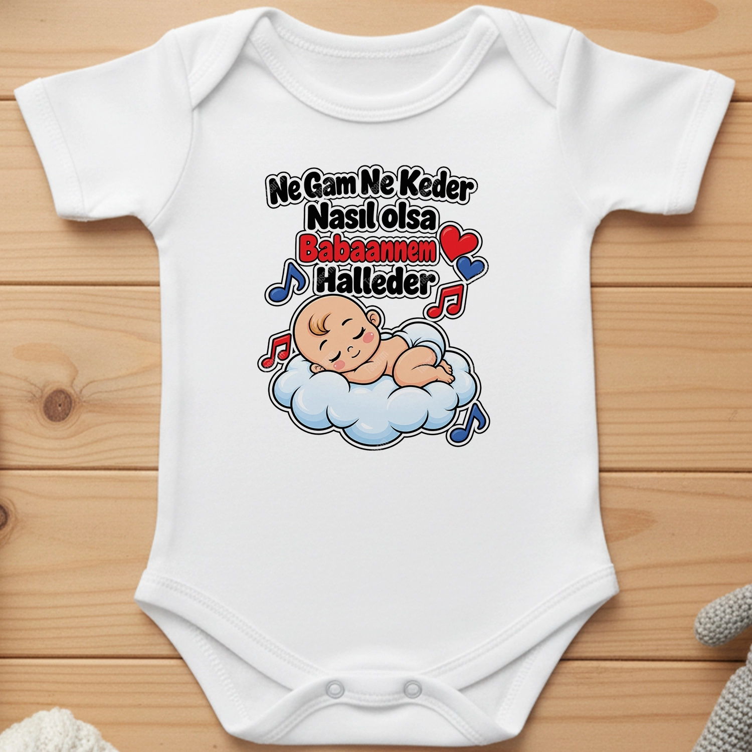 Ne Gam Ne Keder Nasıl Olsa Babaannem Halleder - Bebek Body Zıbın
