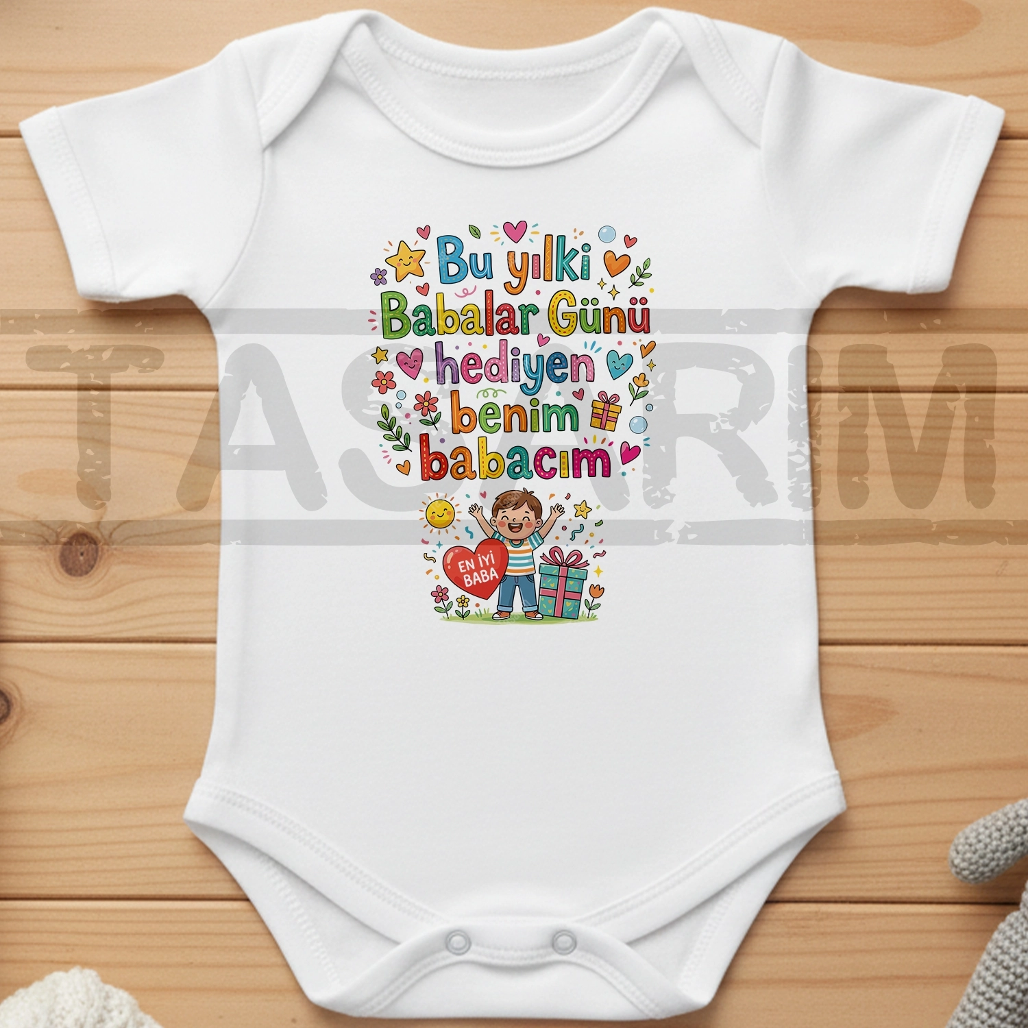 Bu Yılki Babalar Günü Hediyen Benim Babacım - Bebek Body Zıbın