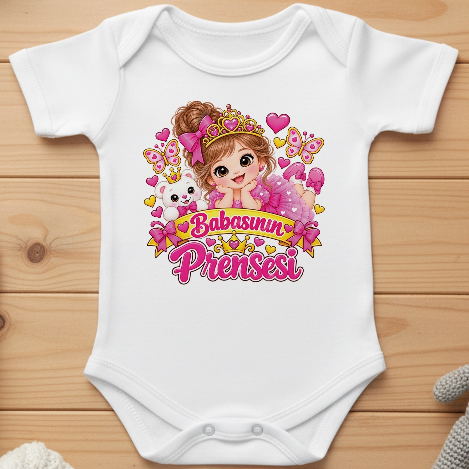 Babasının Prensesi - Bebek Body Zıbın
