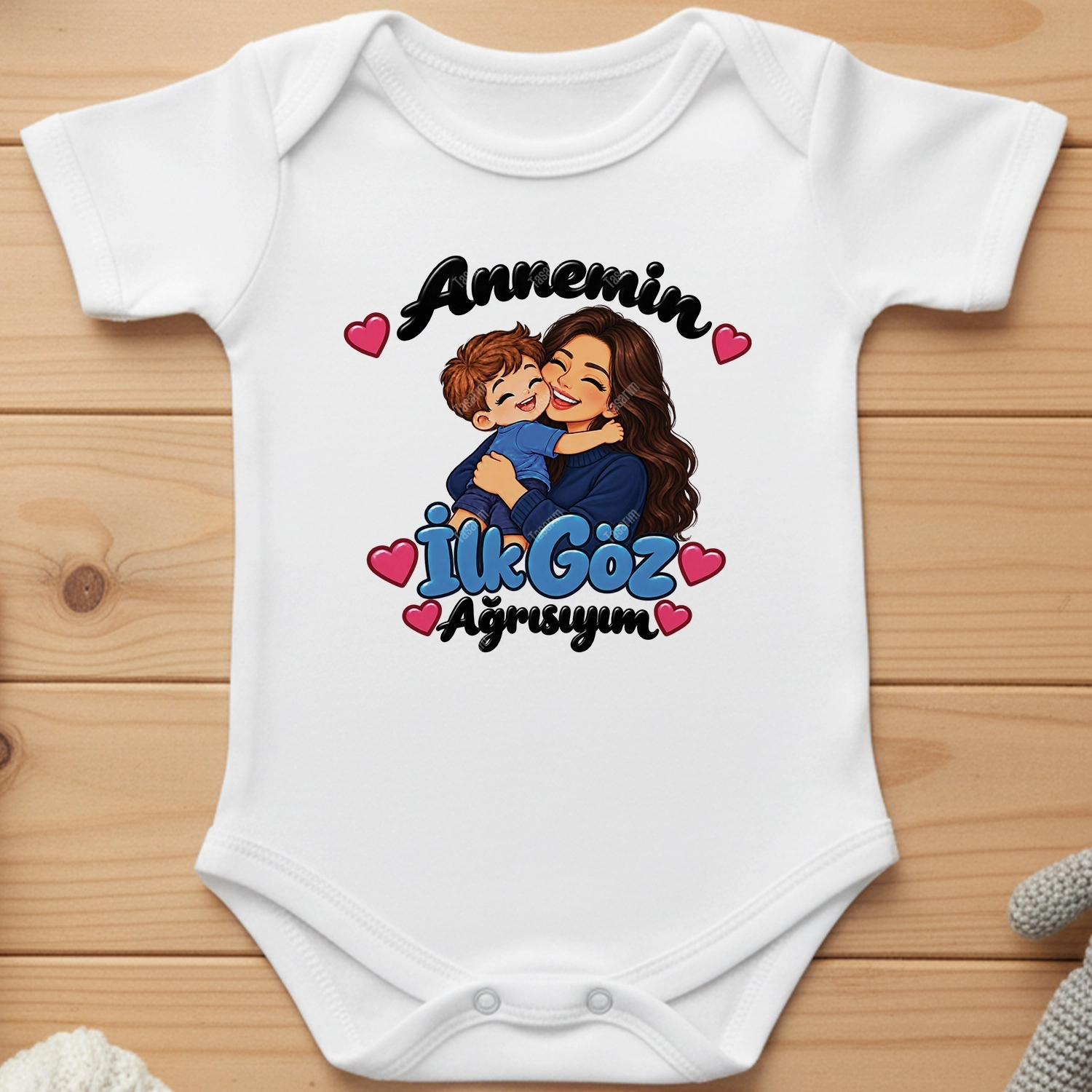 Annemin İlk Göz Ağrısıyım - Bebek Body Zıbın