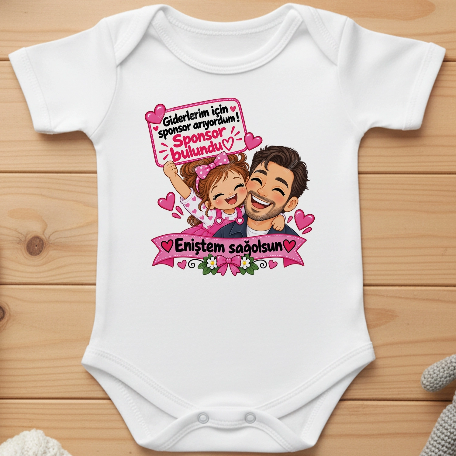 Giderlerim İçin Sponsor Arıyordum Sponsor Bulundu Eniştem Sağolsun - Bebek Body Zıbın