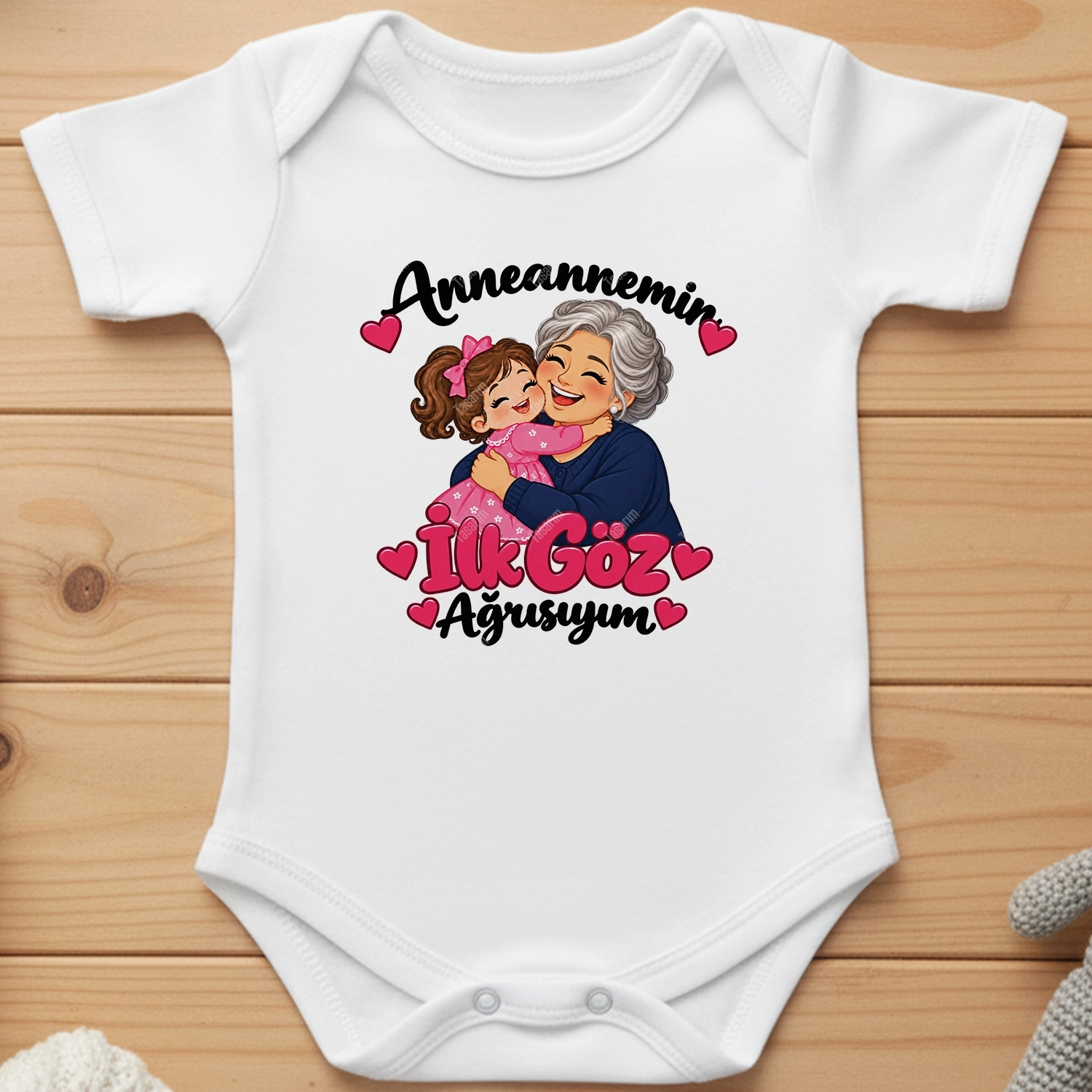 Anneannemin İlk Göz Ağrısıyım - Bebek Body Zıbın