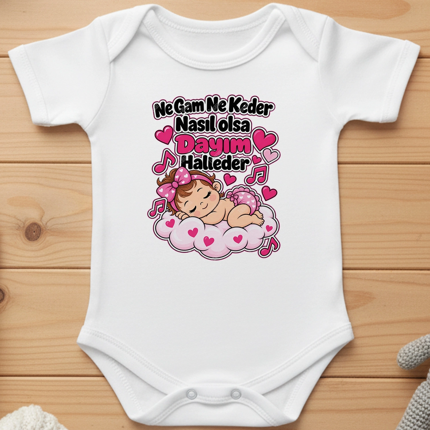 Ne Gam Ne Keder Nasıl Olsa Dayım Halleder - Bebek Body Zıbın