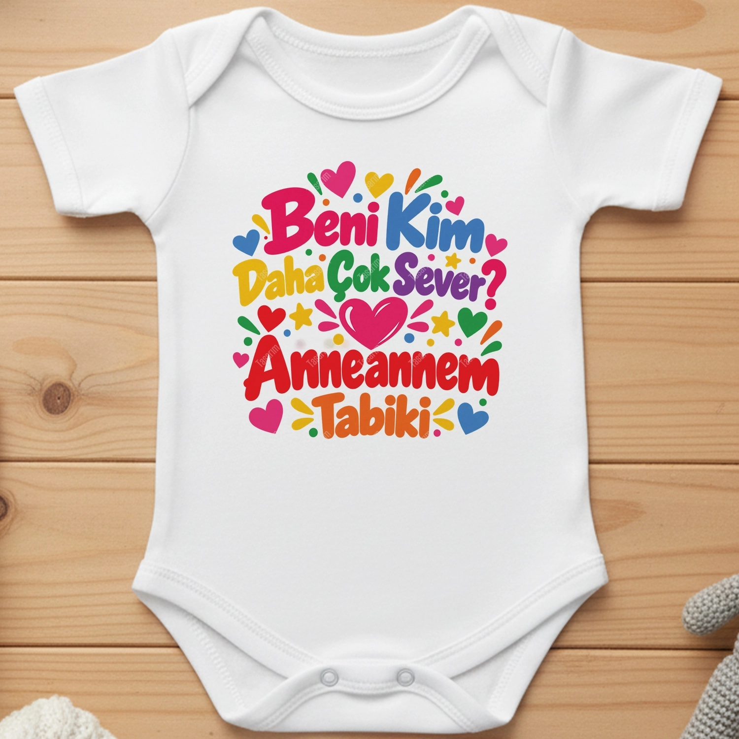 Beni Kim Daha Çok Sever Anneannem Tabiki - Bebek Body Zıbın