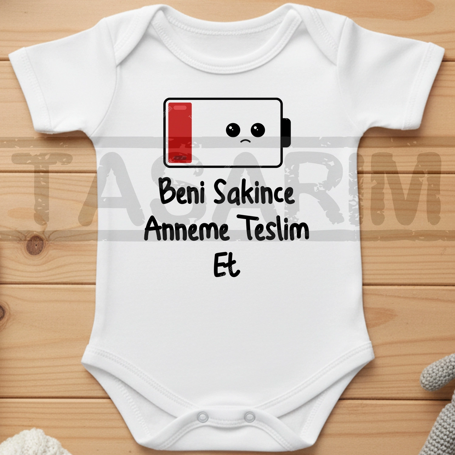 Beni Sakince Anneme Teslim Et - Bebek Body Zıbın