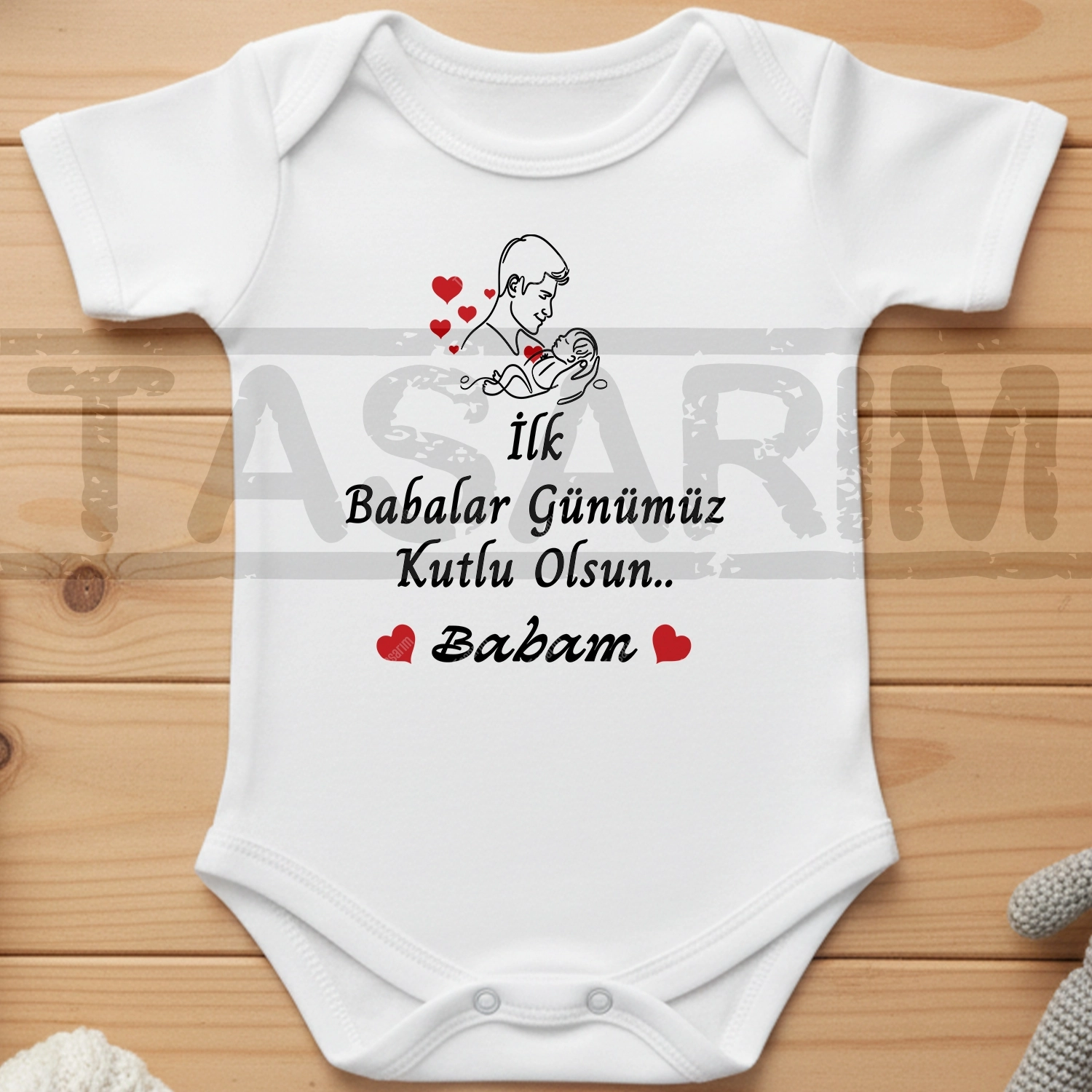 İlk Babalar Günümüz Kutlu Olsun Babam - Bebek Body Zıbın