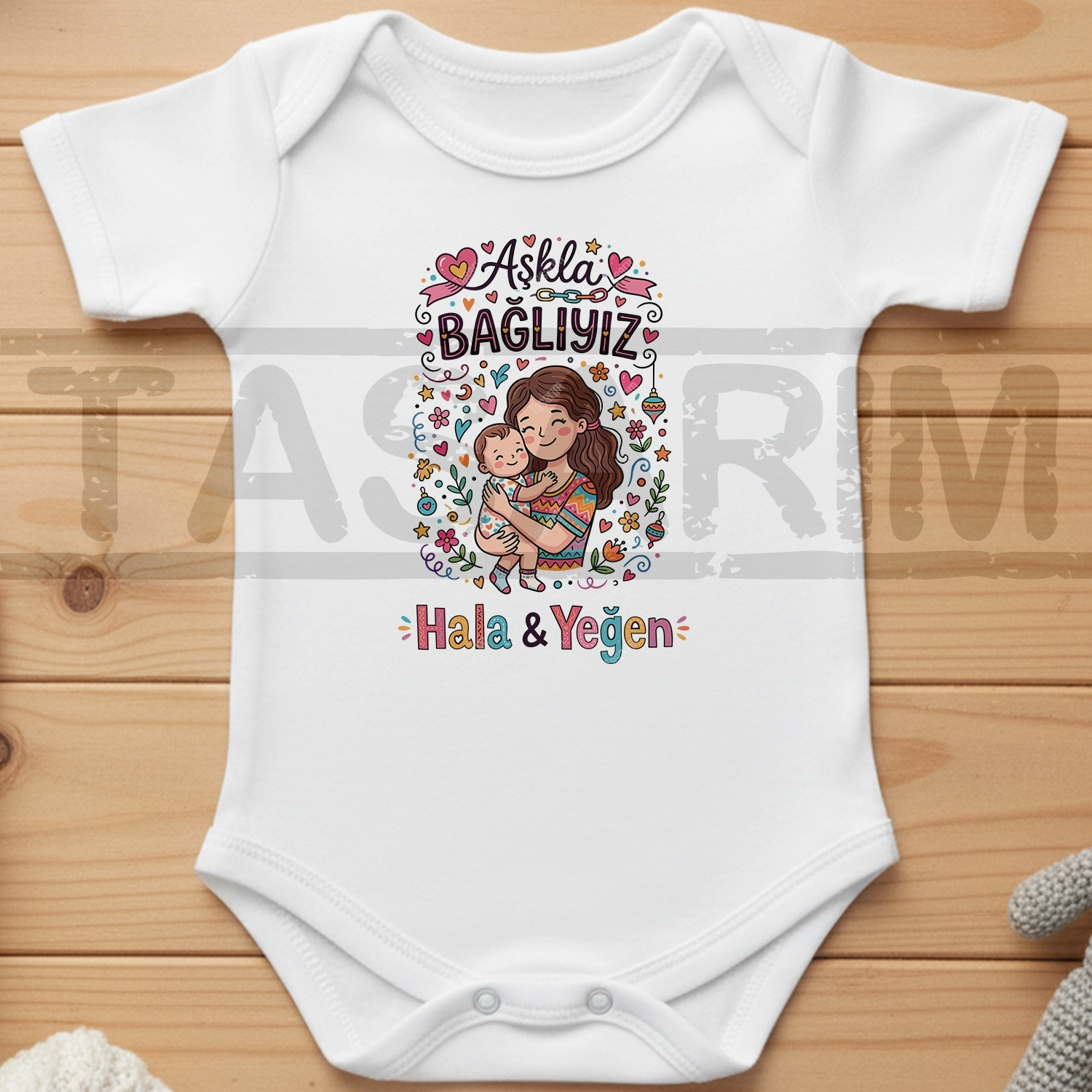 Aşkla Bağlıyız Hala & Yeğen - Bebek Body Zıbın