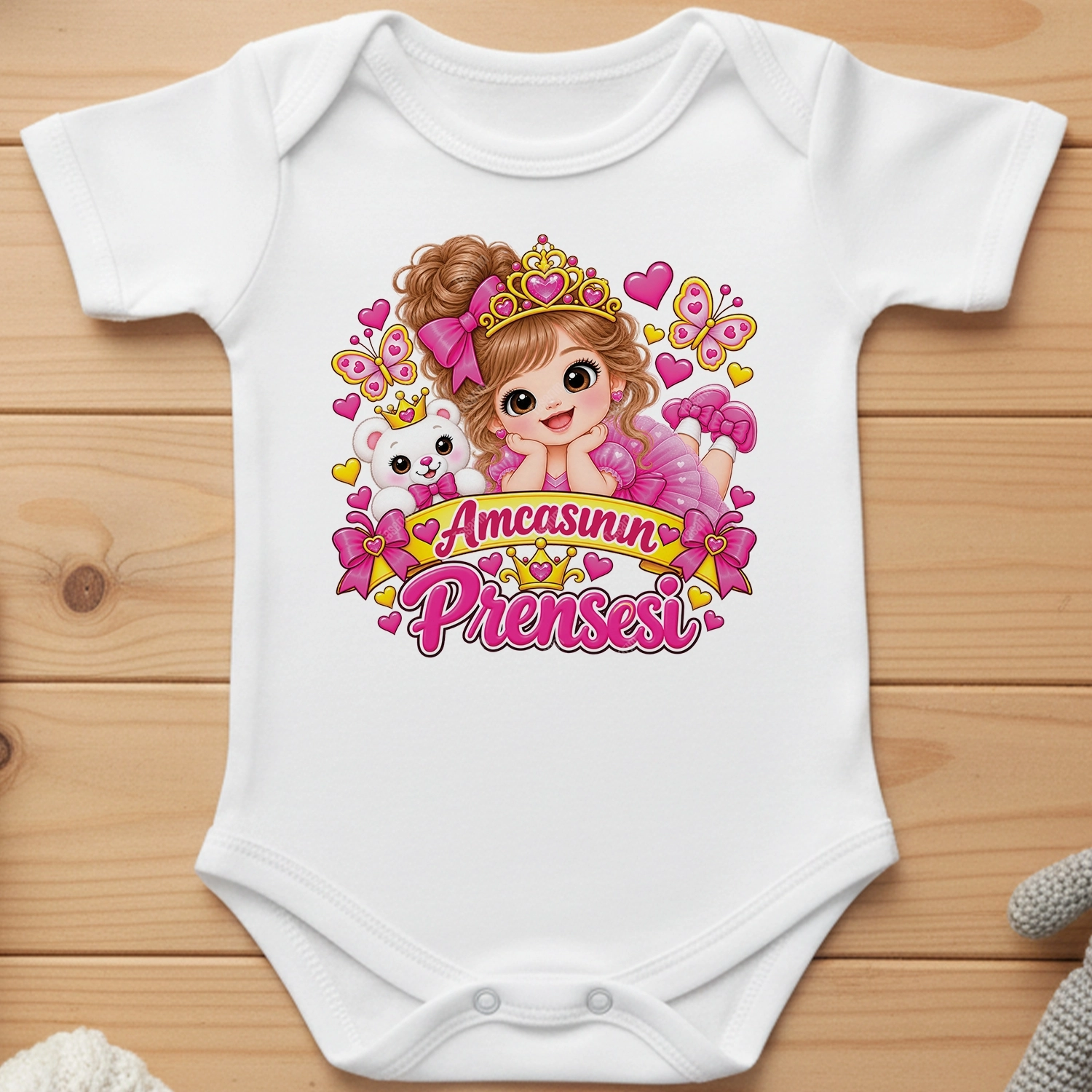 Amcasının Prensesi - Bebek Body Zıbın