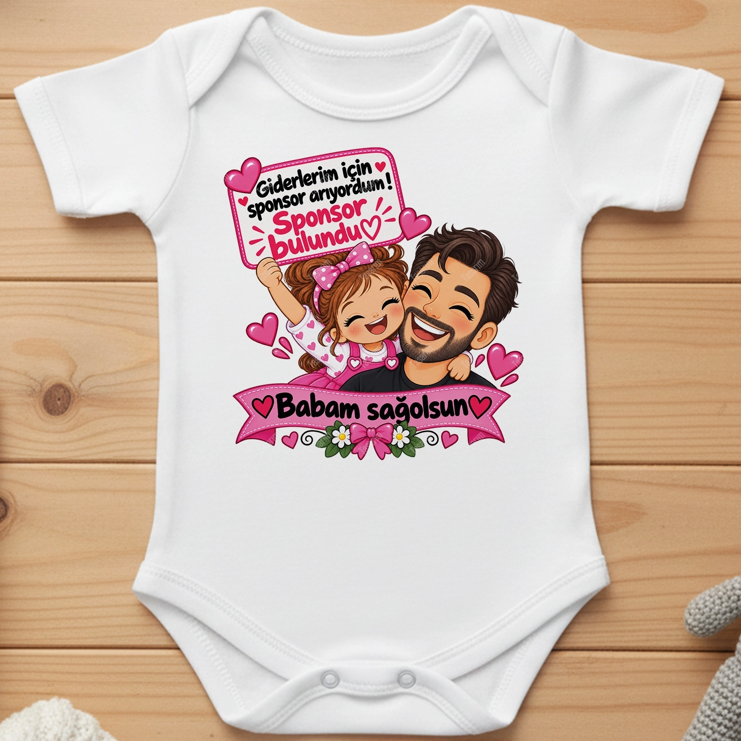 Giderlerim İçin Sponsor Arıyordum Sponsor Bulundu Babam Sağolsun - Bebek Body Zıbın