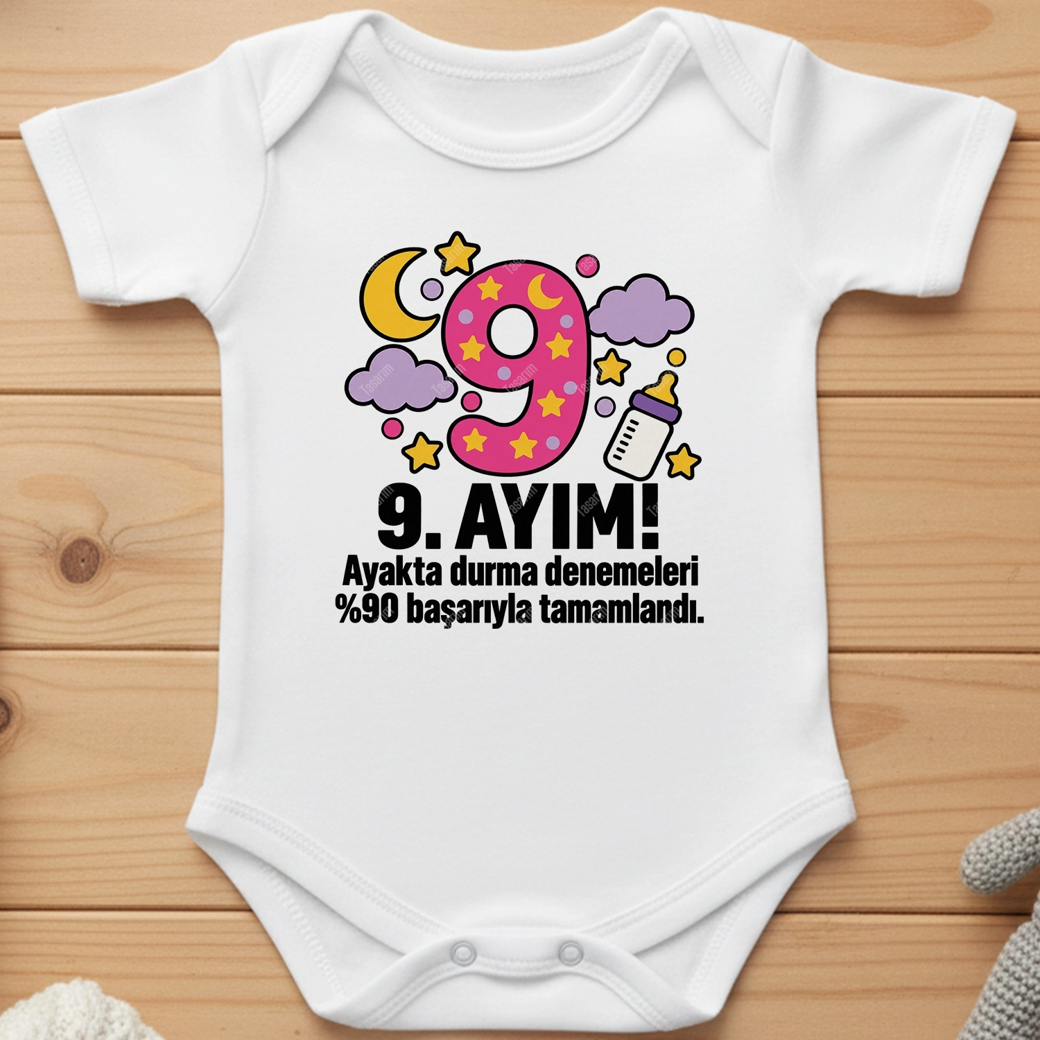 9. Aylık - Ayakta Durma Denemeleri %90 Başarıyla Tamamlandı - Bebek Body Zıbın