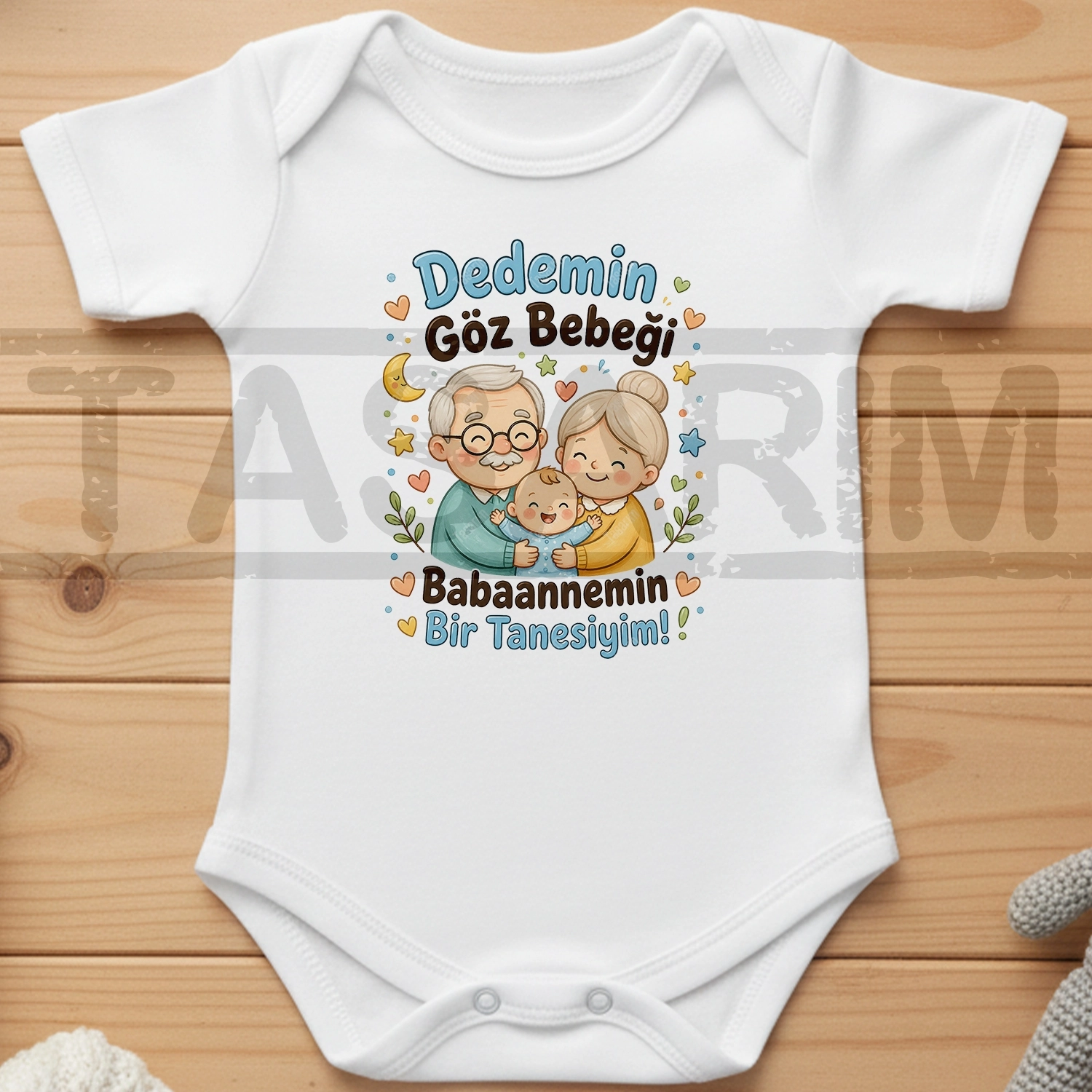 Dedemin Göz Bebeği Babaannemin Bir Tanesiyim! - Bebek Body Zıbın