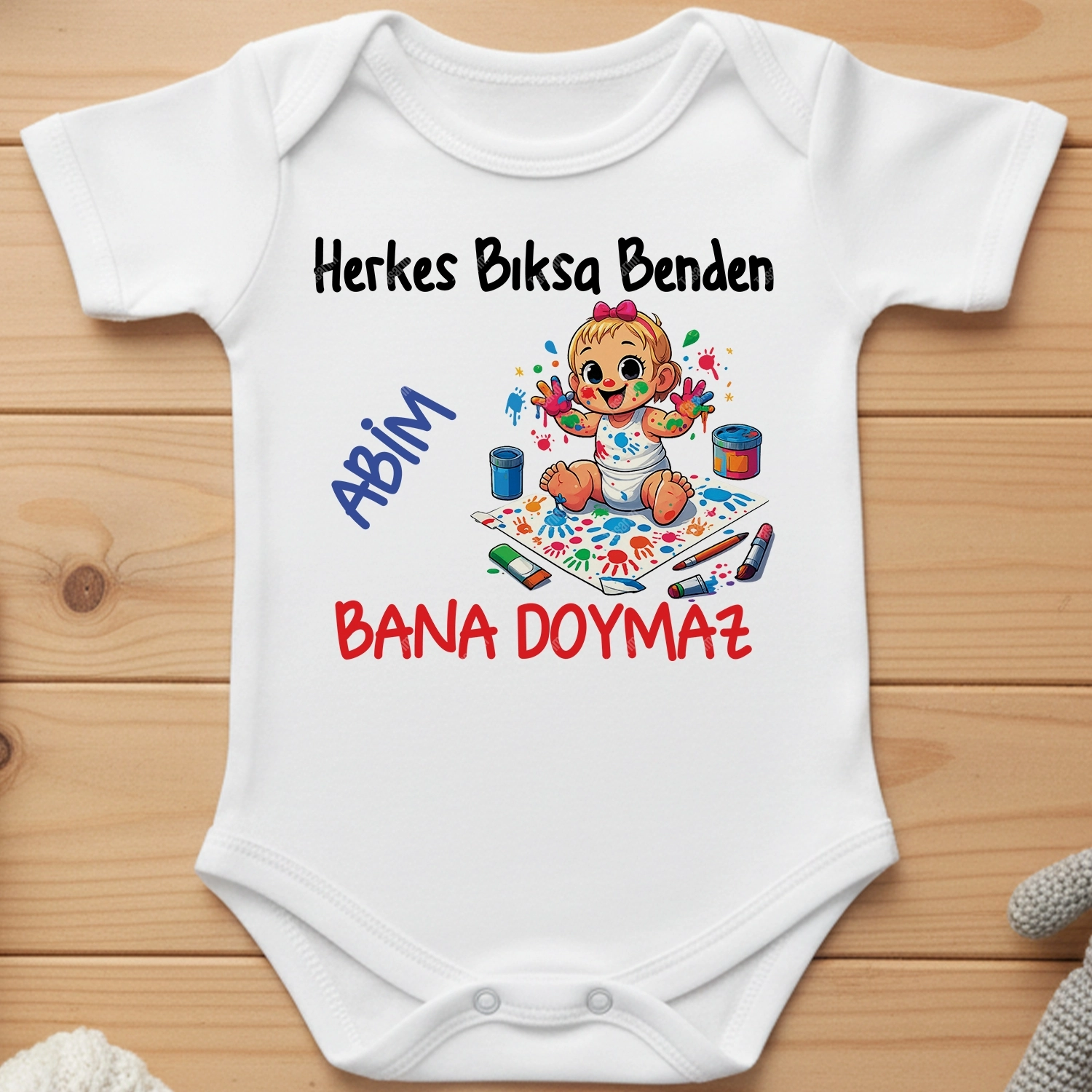 Herkes Bıksa Benden Abim Bana Doymaz - Bebek Body Zıbın