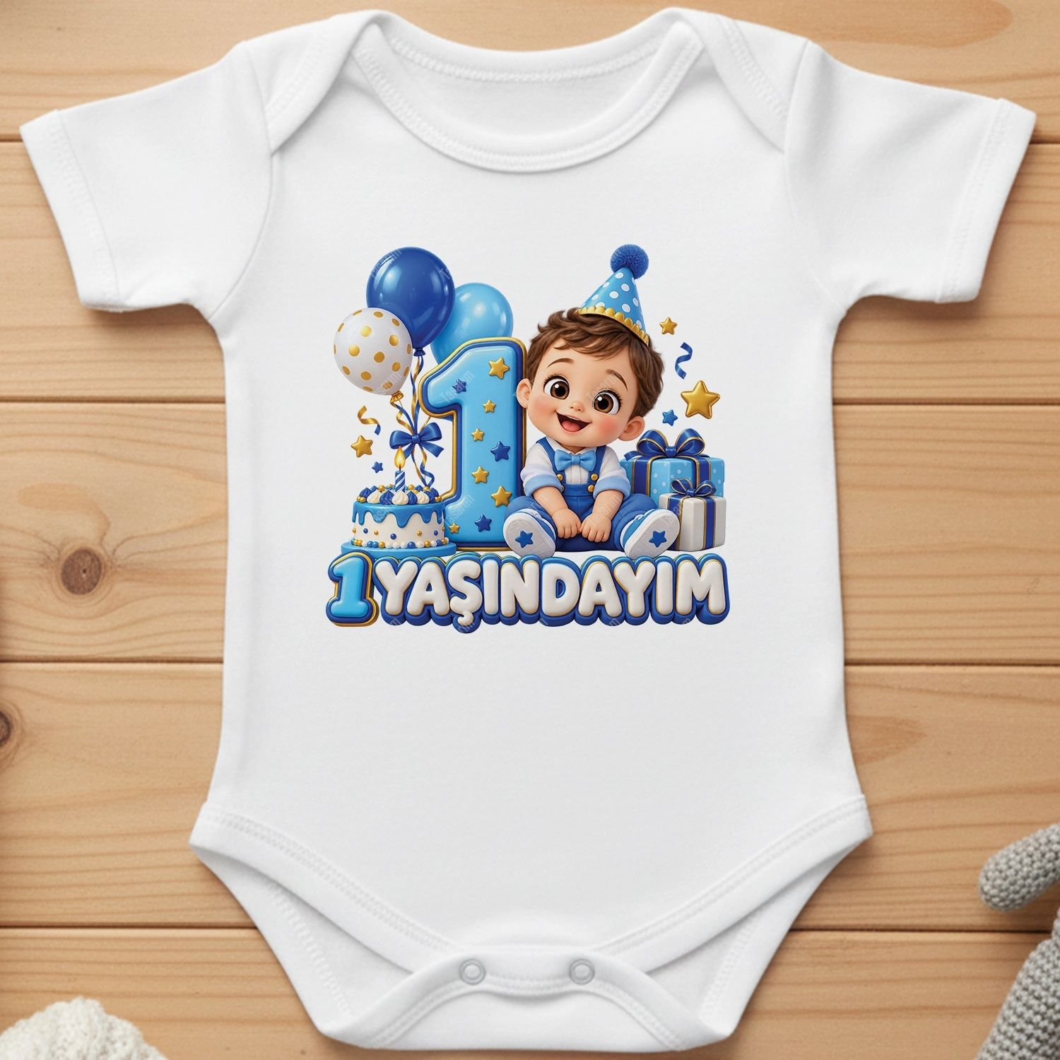 1 Yaşındayım - Bebek Body Zıbın