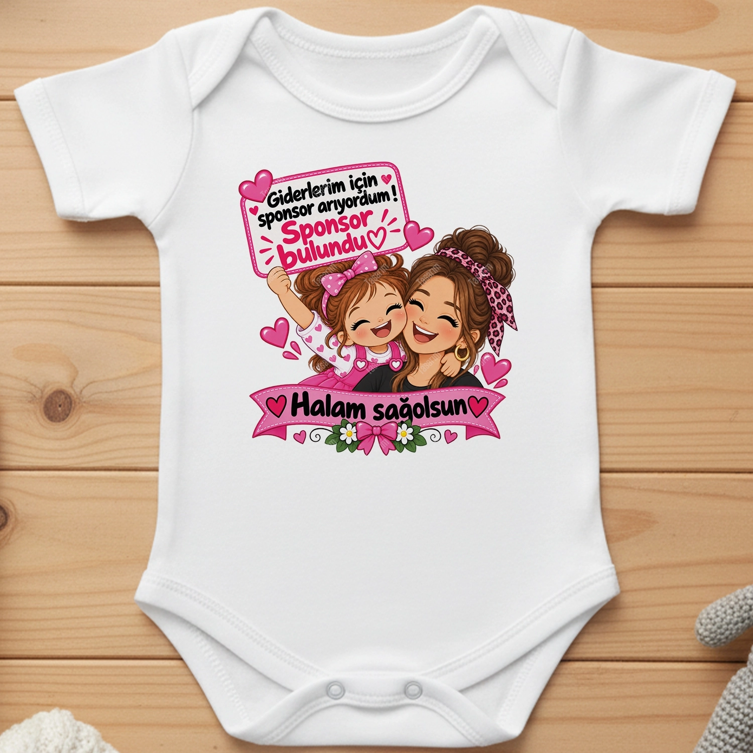 Giderlerim İçin Sponsor Arıyordum Sponsor Bulundu Halam Sağolsun - Bebek Body Zıbın
