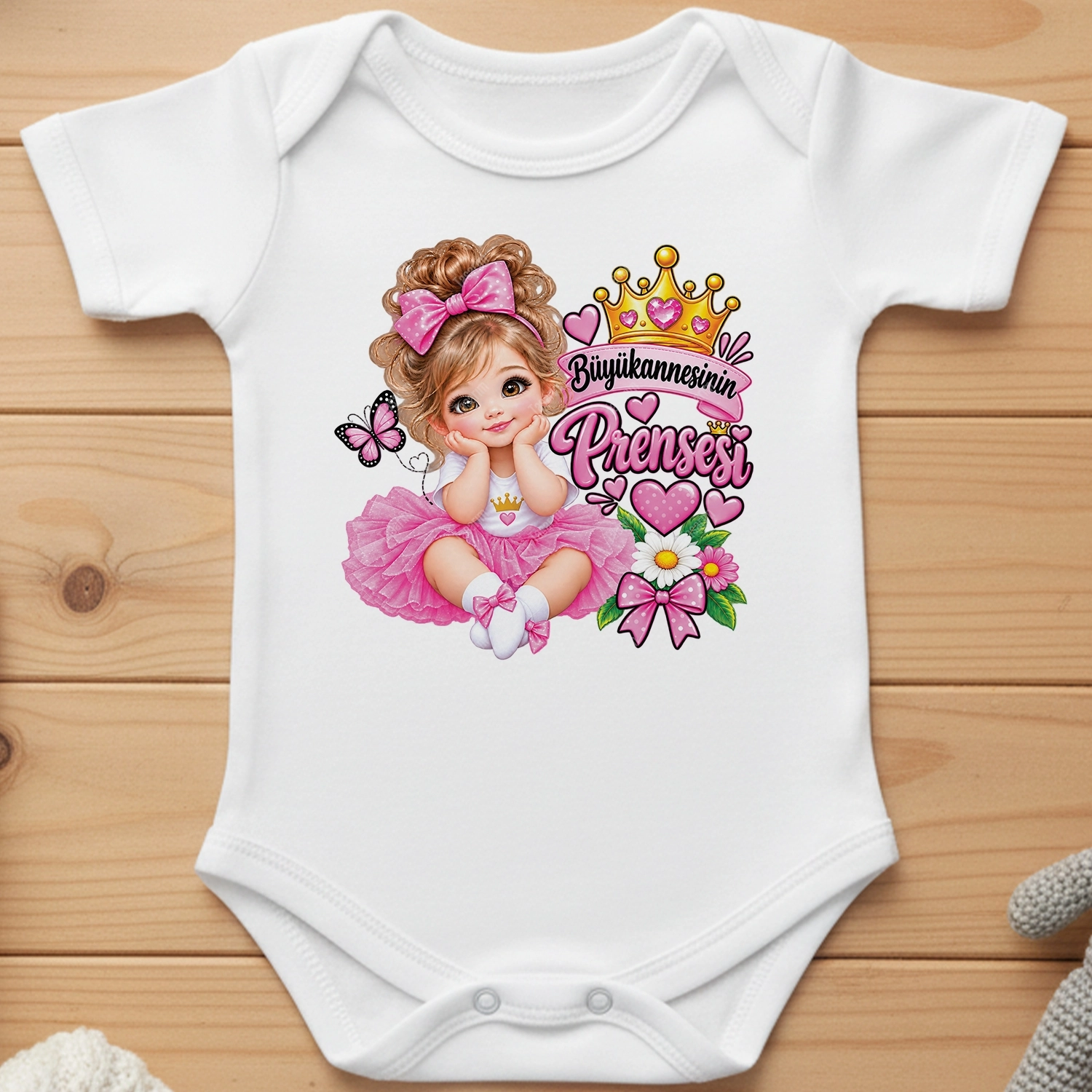 Büyükannesinin Prensesi - Bebek Body Zıbın