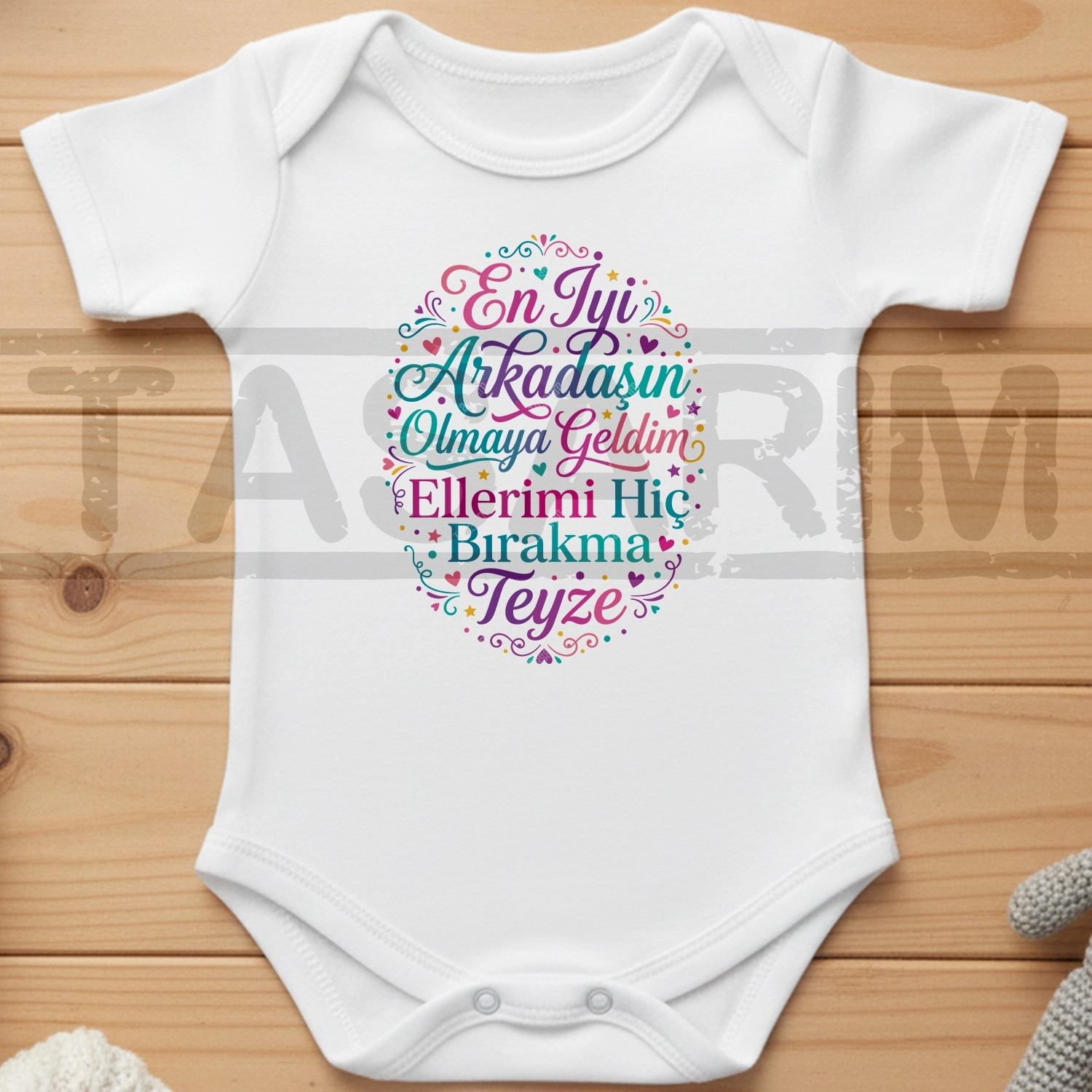 En İyi Arkadaşın Olmaya Geldim Ellerimi Hiç Bırakma Teyze - Bebek Body Zıbın