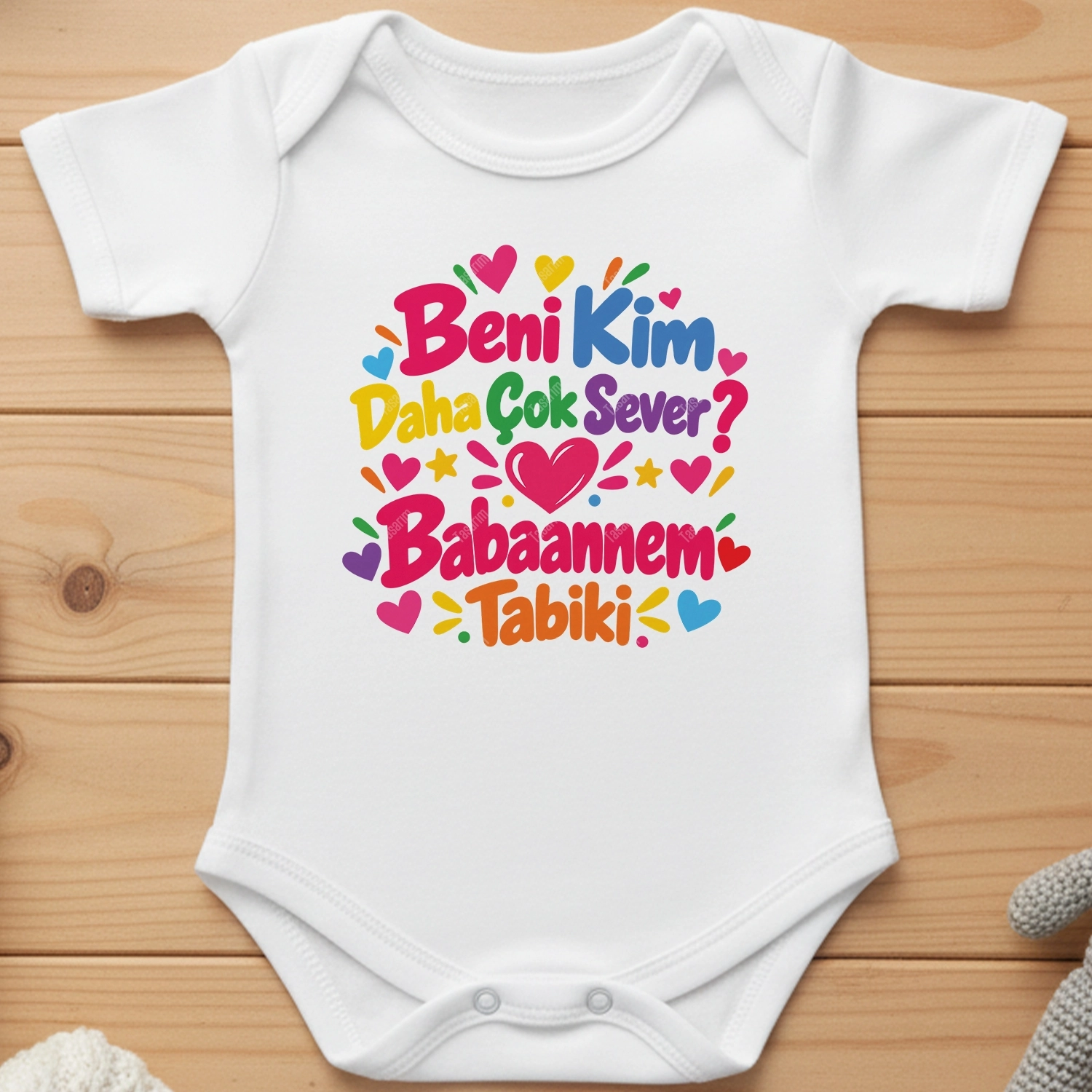 Beni Kim Daha Çok Sever Babaannem Tabiki - Bebek Body Zıbın