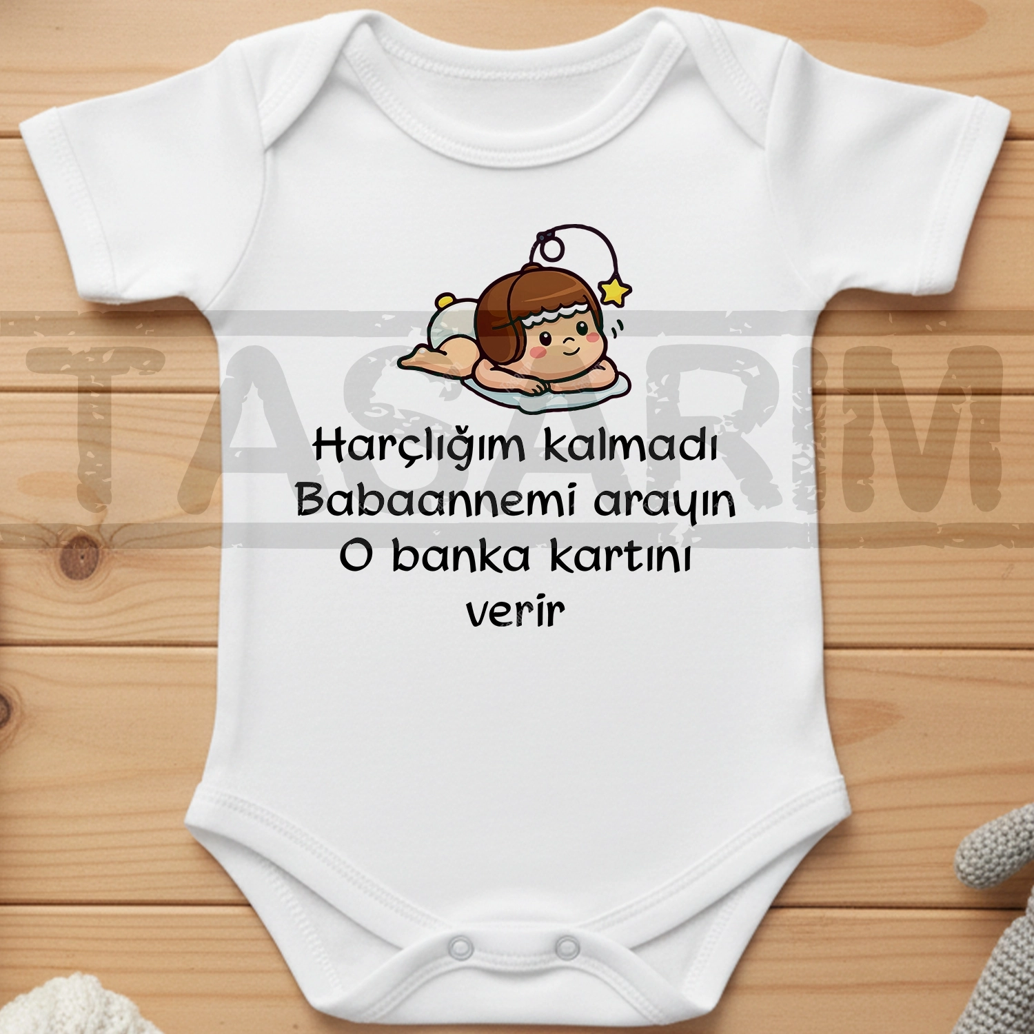 Harçlığım Kalmadı Babaannemi Arayın O Banka Kartını Verir - Bebek Body Zıbın