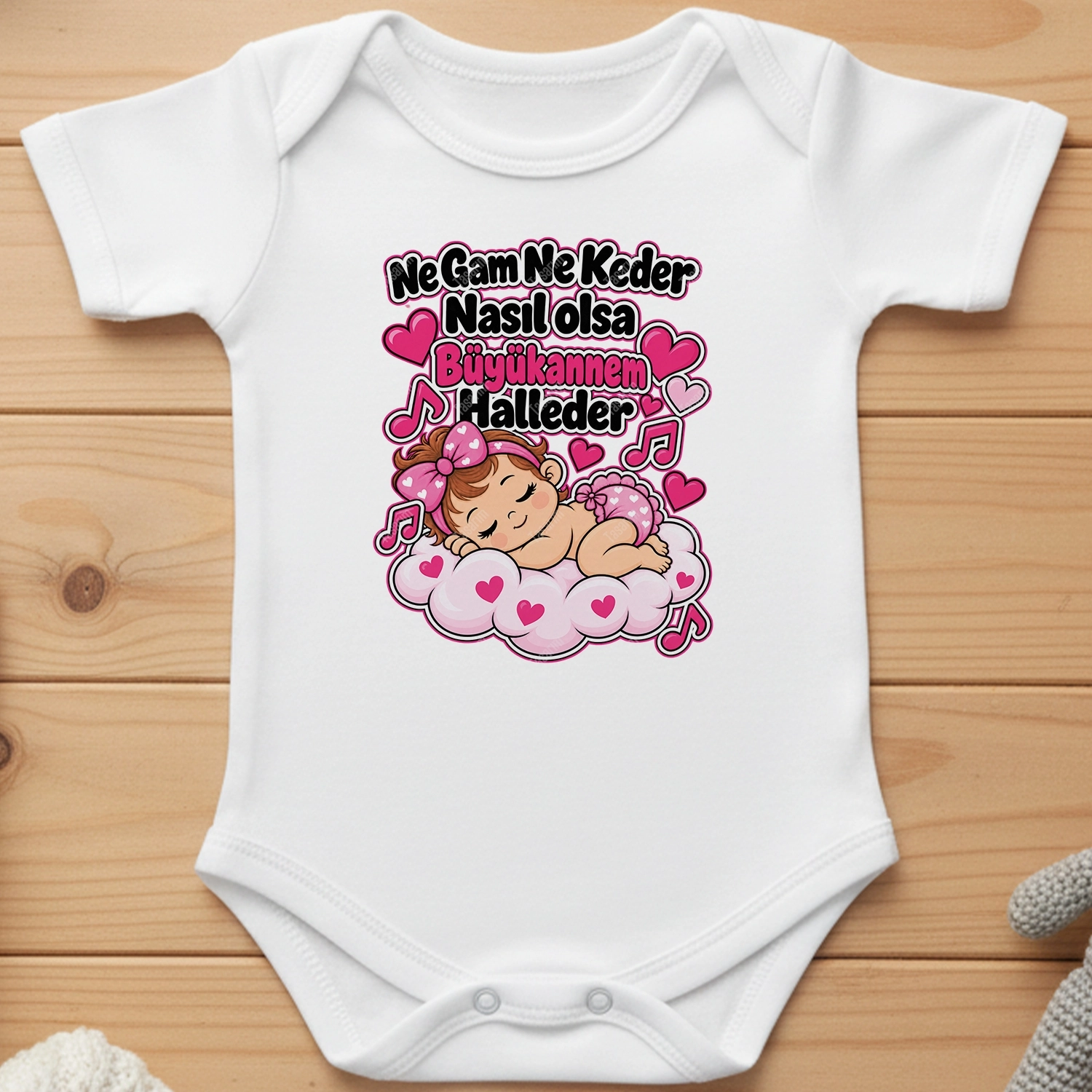 Ne Gam Ne Keder Nasıl Olsa Büyükannem Halleder - Bebek Body Zıbın