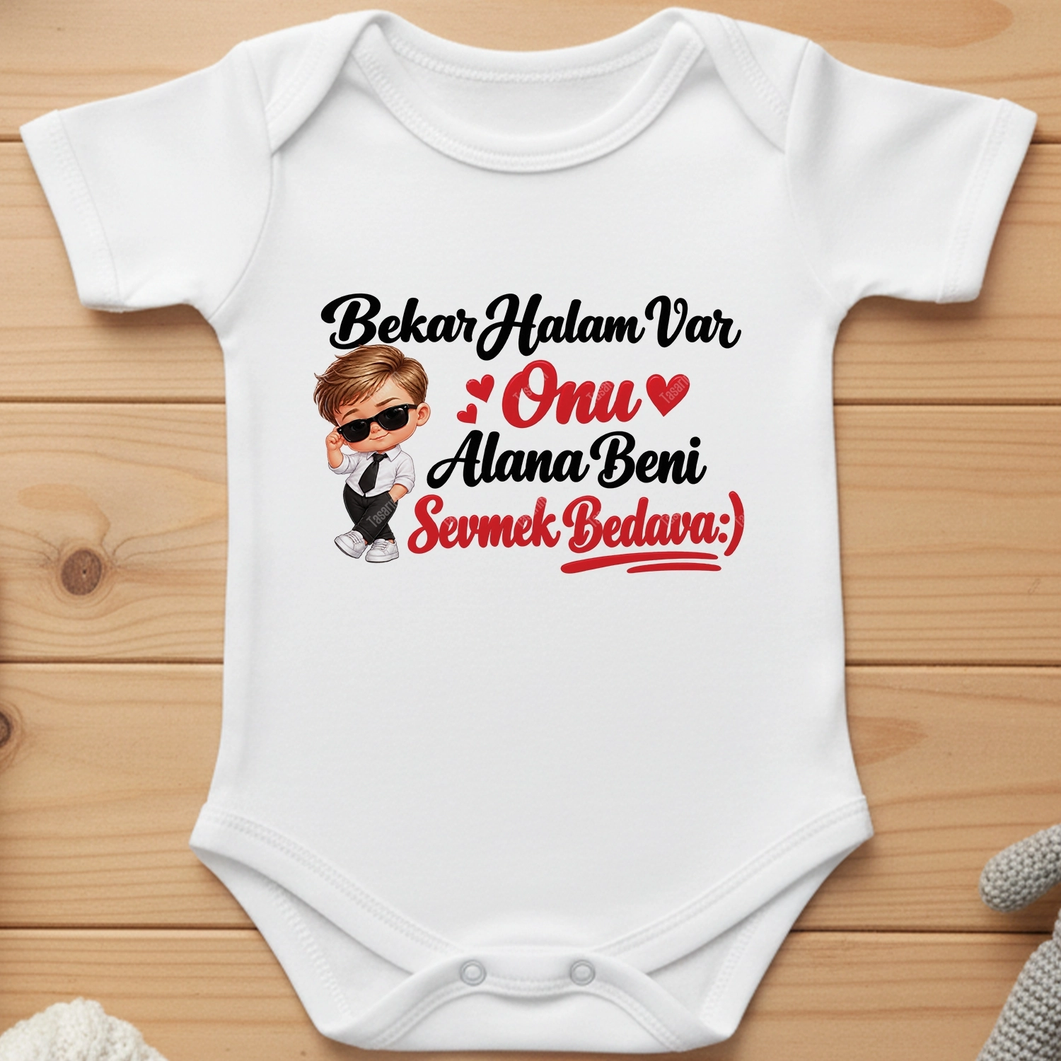 Bekar Halam Var Onu Alana Beni Sevmek Bedava - Bebek Body Zıbın