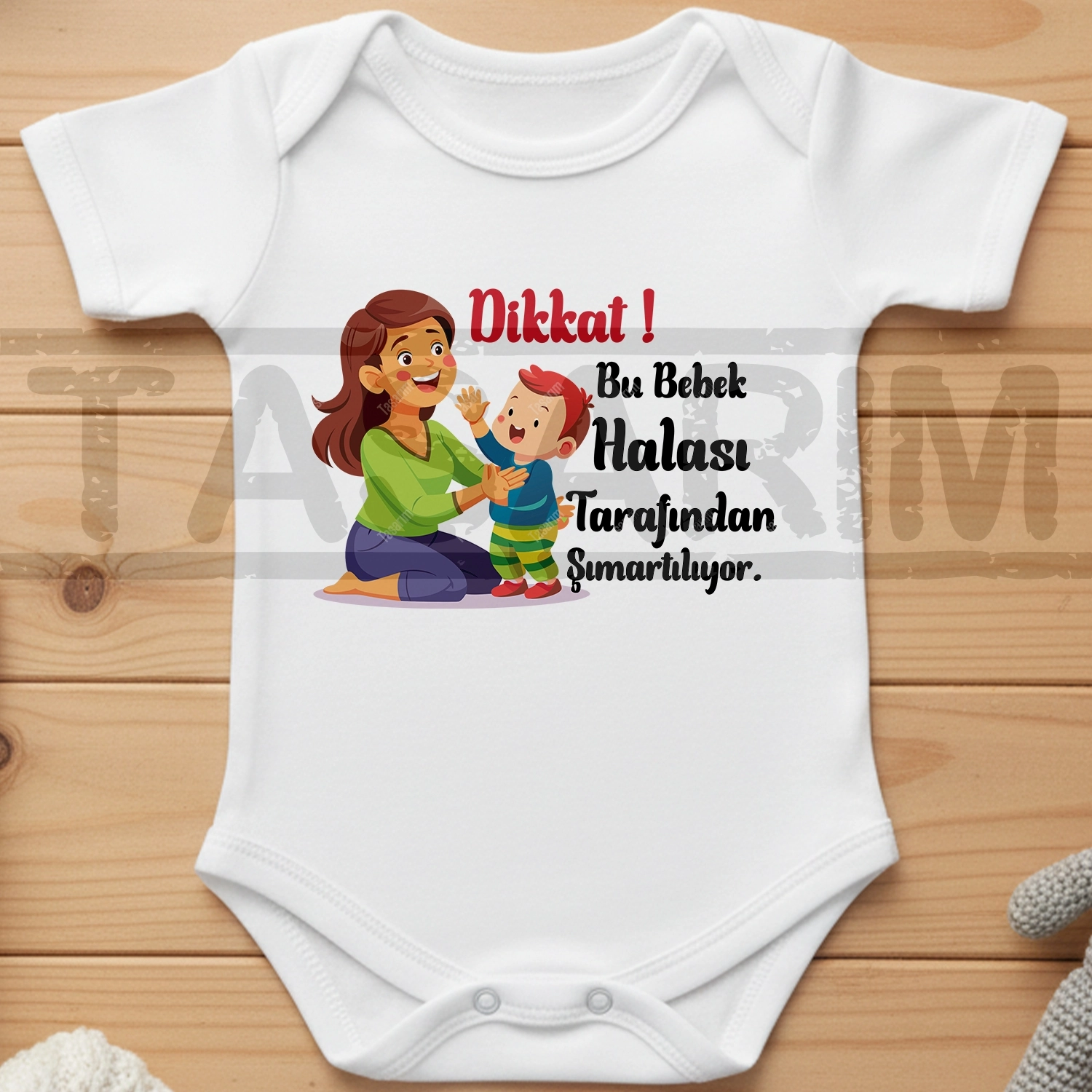 Dikkat ! Bu Bebek Halası Tarafından Şımartılıyor - Bebek Body Zıbın