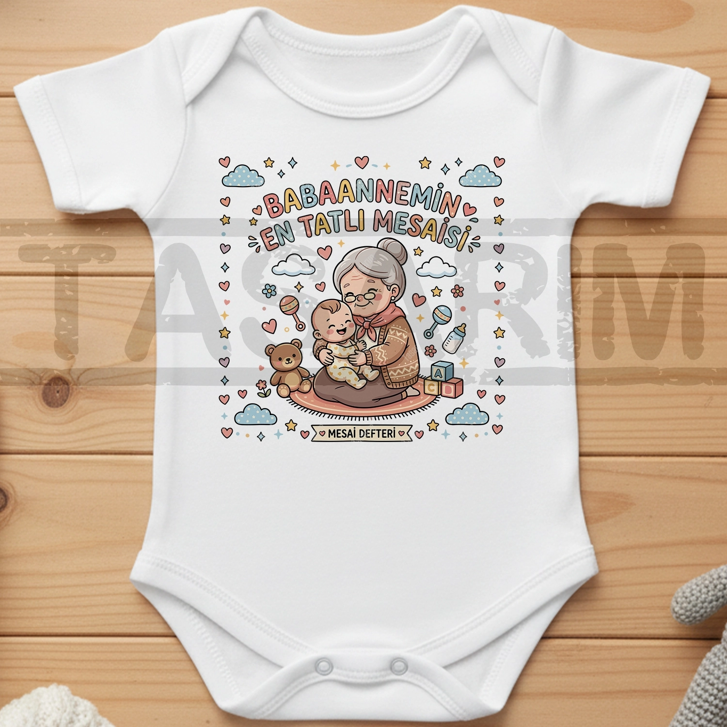 Babaannemin En Tatlı Mesaisi - Bebek Body Zıbın