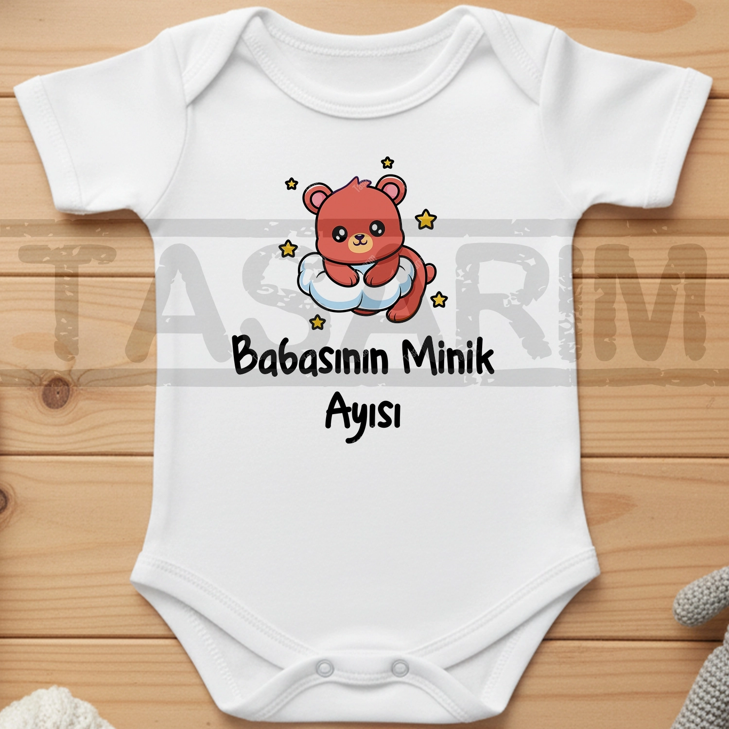 Babasının Minik Ayısı - Bebek Body Zıbın