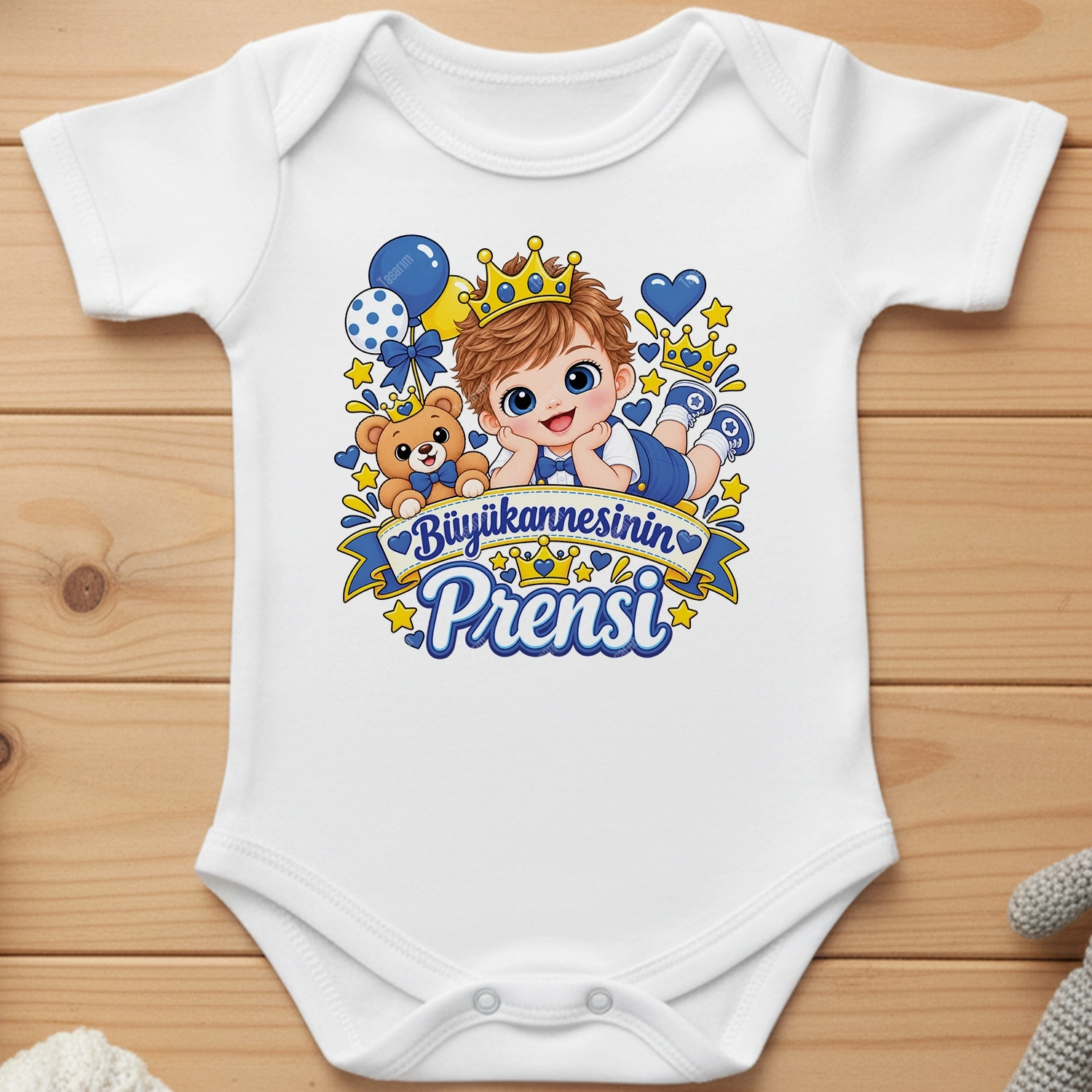 Büyükannesinin Prensi - Bebek Body Zıbın
