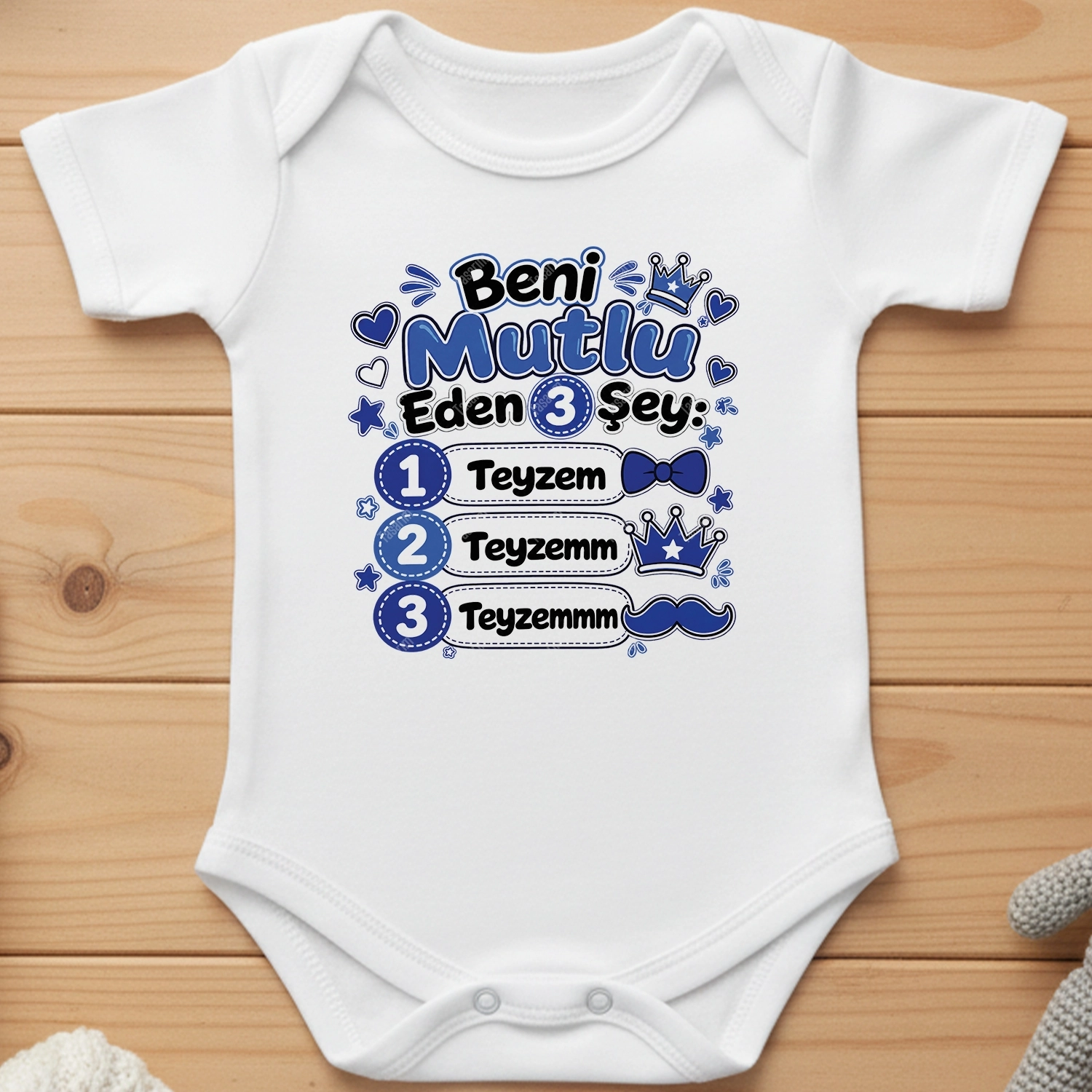 Beni Mutlu Eden 3 Şey Teyzem - Bebek Body Zıbın