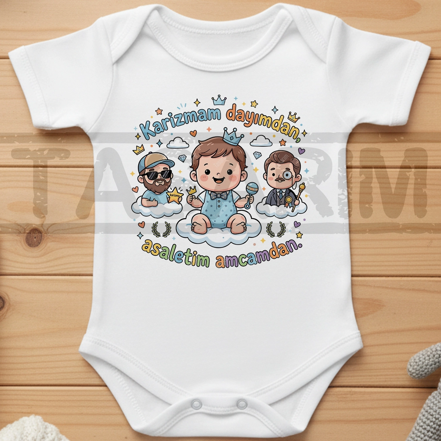 Karizmam Dayımdan Asaletin Amcamdan - Bebek Body Zıbın