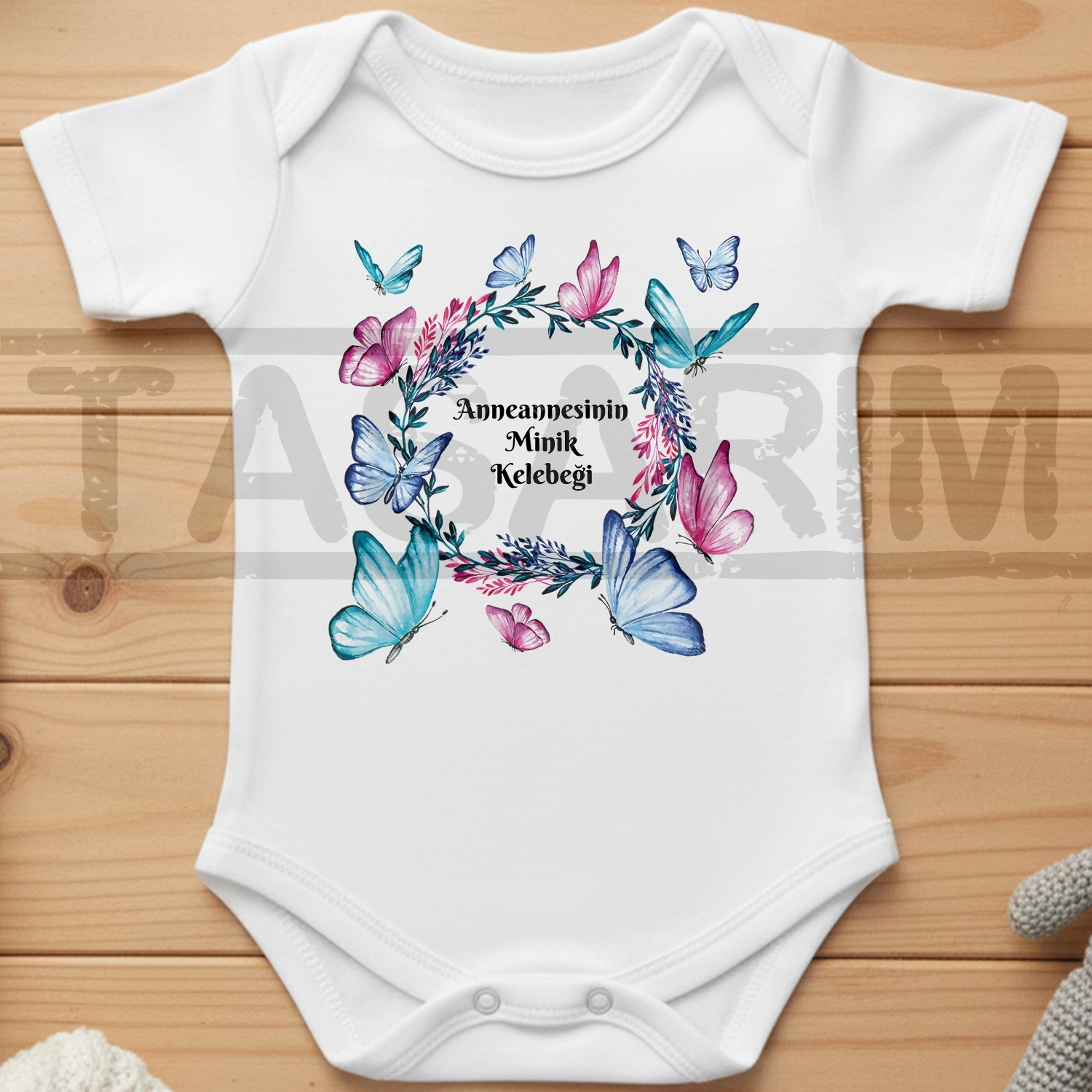 Anneannesinin Minik Kelebeği - Bebek Body Zıbın