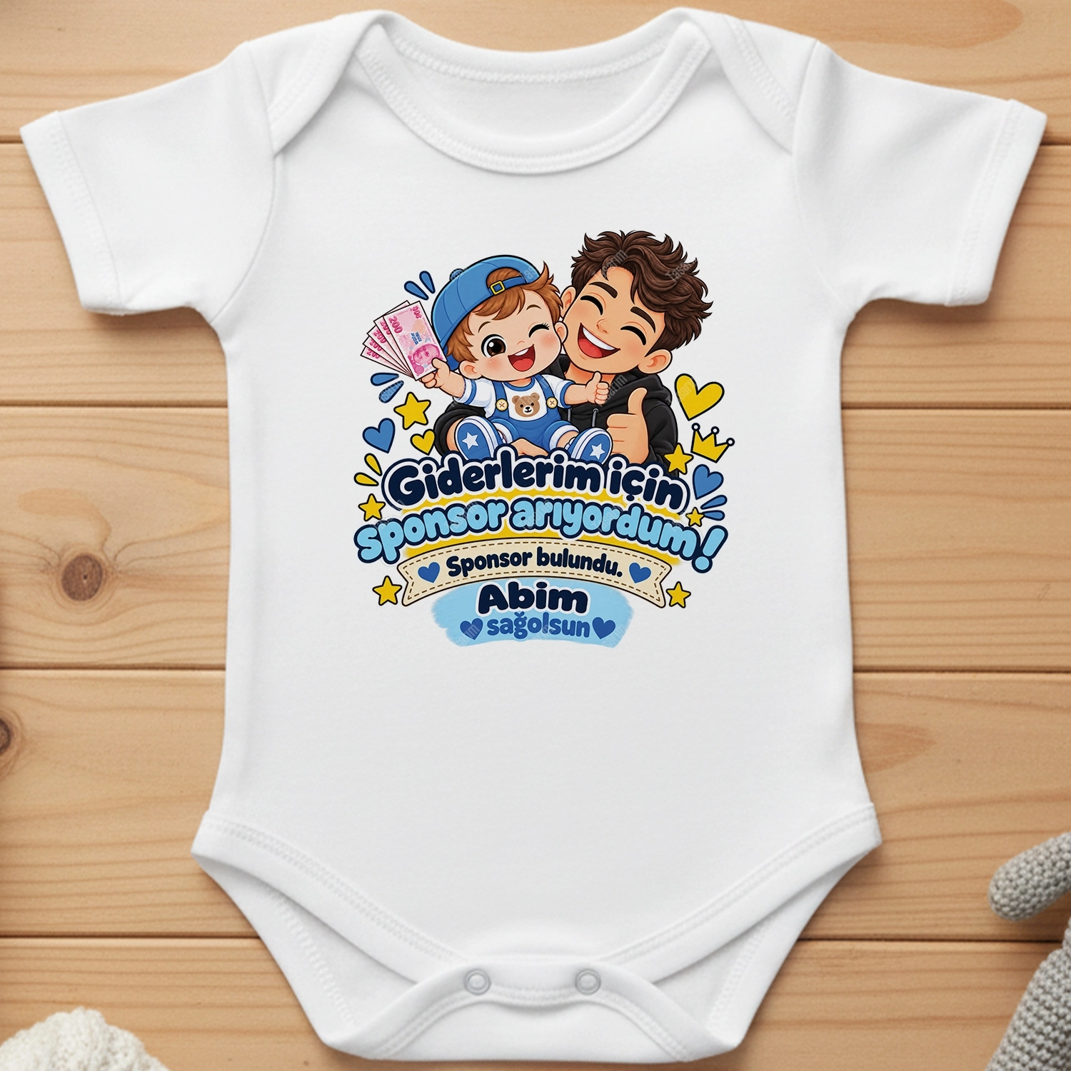 Giderlerim İçin Sponsor Arıyordum Sponsor Bulundu Abim Sağolsun - Bebek Body Zıbın