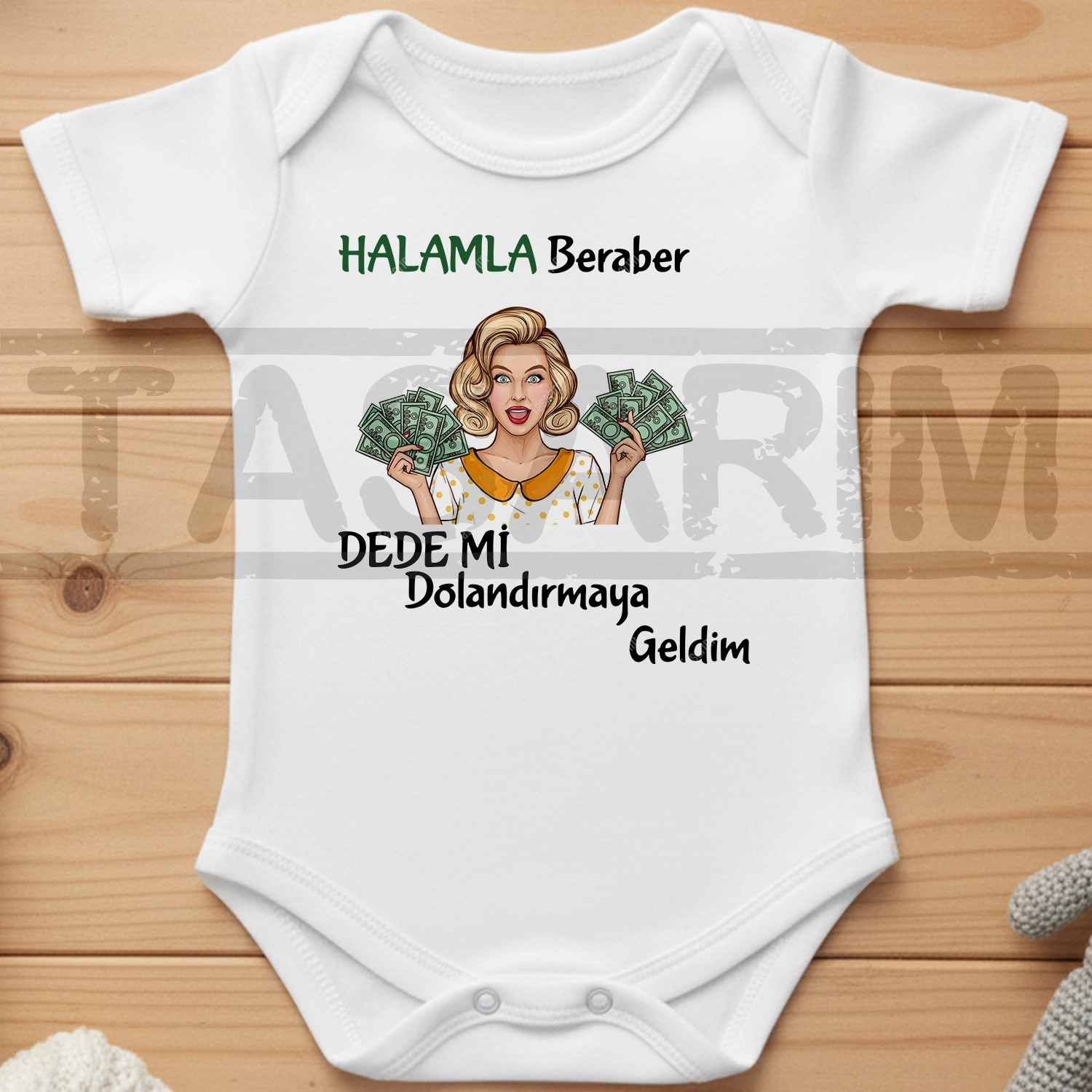 Halamla Beraber Dede mi Dolandırmaya Geldim - Bebek Body Zıbın
