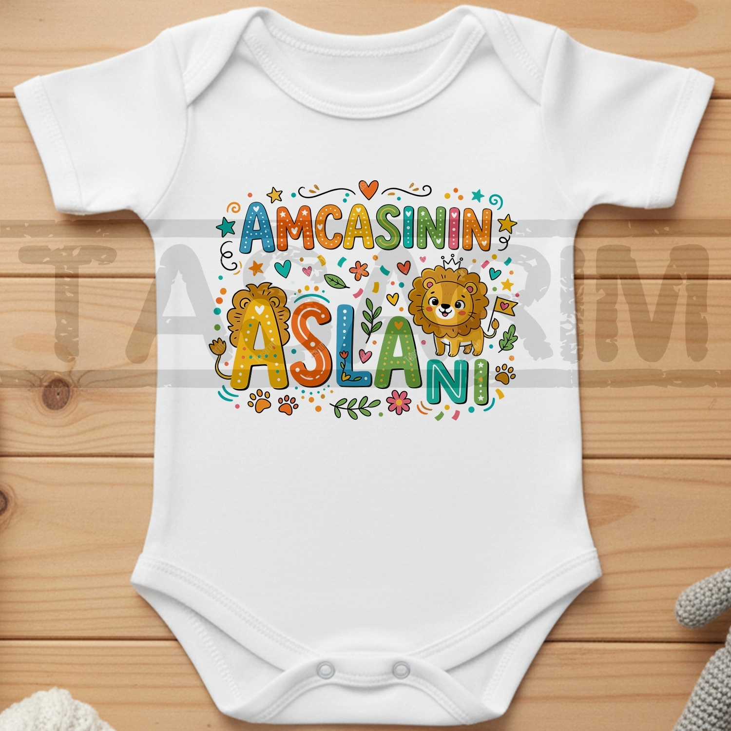 Amcasının Aslanı - Bebek Body Zıbın