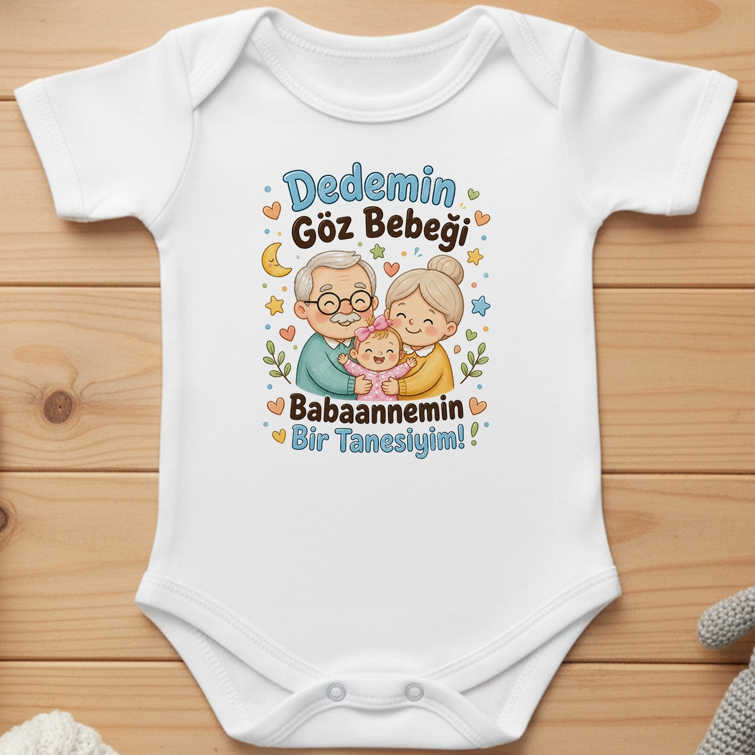Dedemin Göz Bebeği Babaannemin Bir Tanesiyim - Bebek Body Zıbın