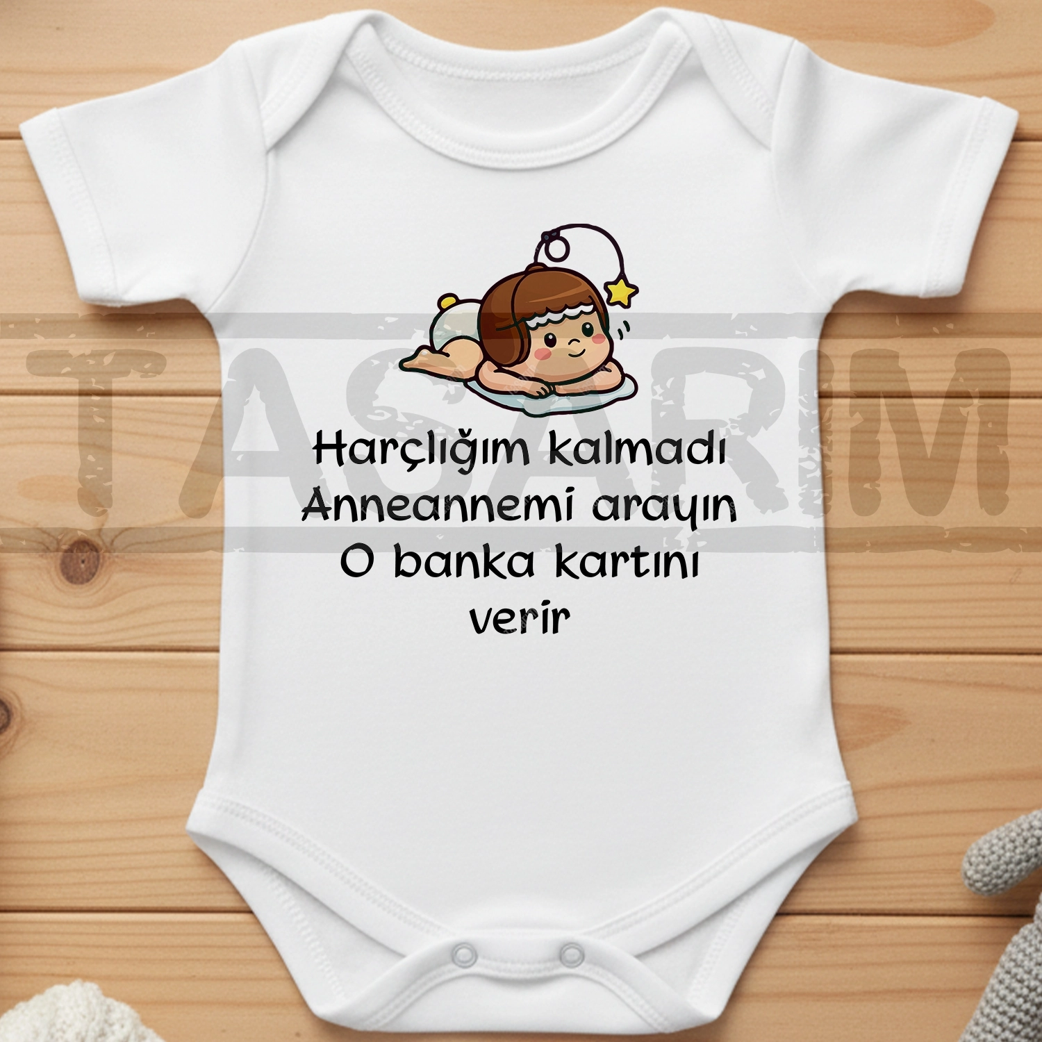 Harçlığım Kalmadı Anneannemi Arayın O Banka Kartını Verir - Bebek Body Zıbın