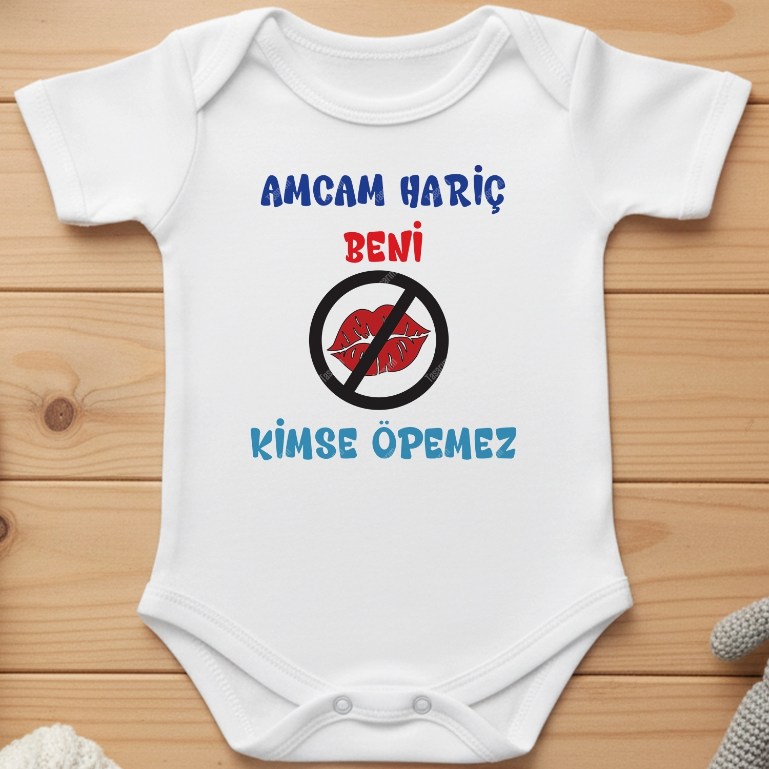 Amcam Hariç Beni Kimse Öpemez - Bebek Body Zıbın