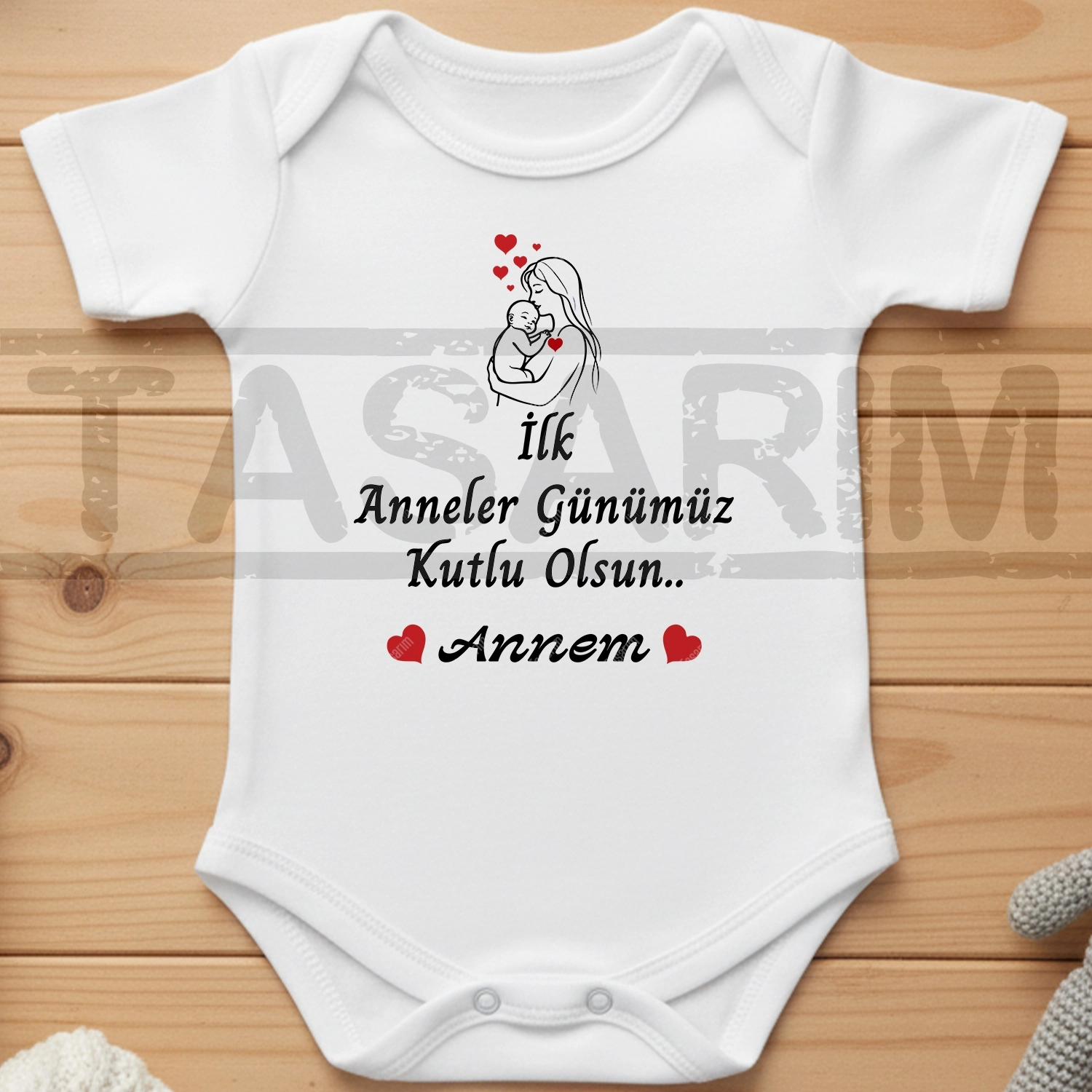 İlk Anneler Günümüz Kutlu Olsun Annem - Bebek Body Zıbın