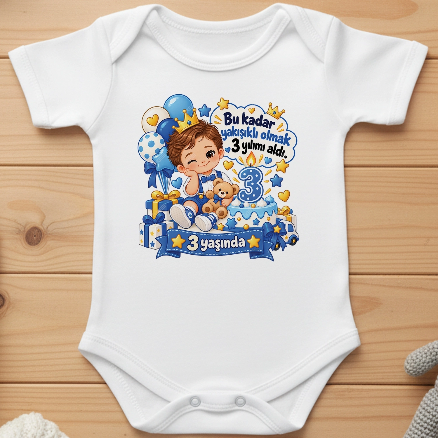 Bu Kadar Yakışıklı Olmak 3 Yılımı Aldı - Bebek Body Zıbın