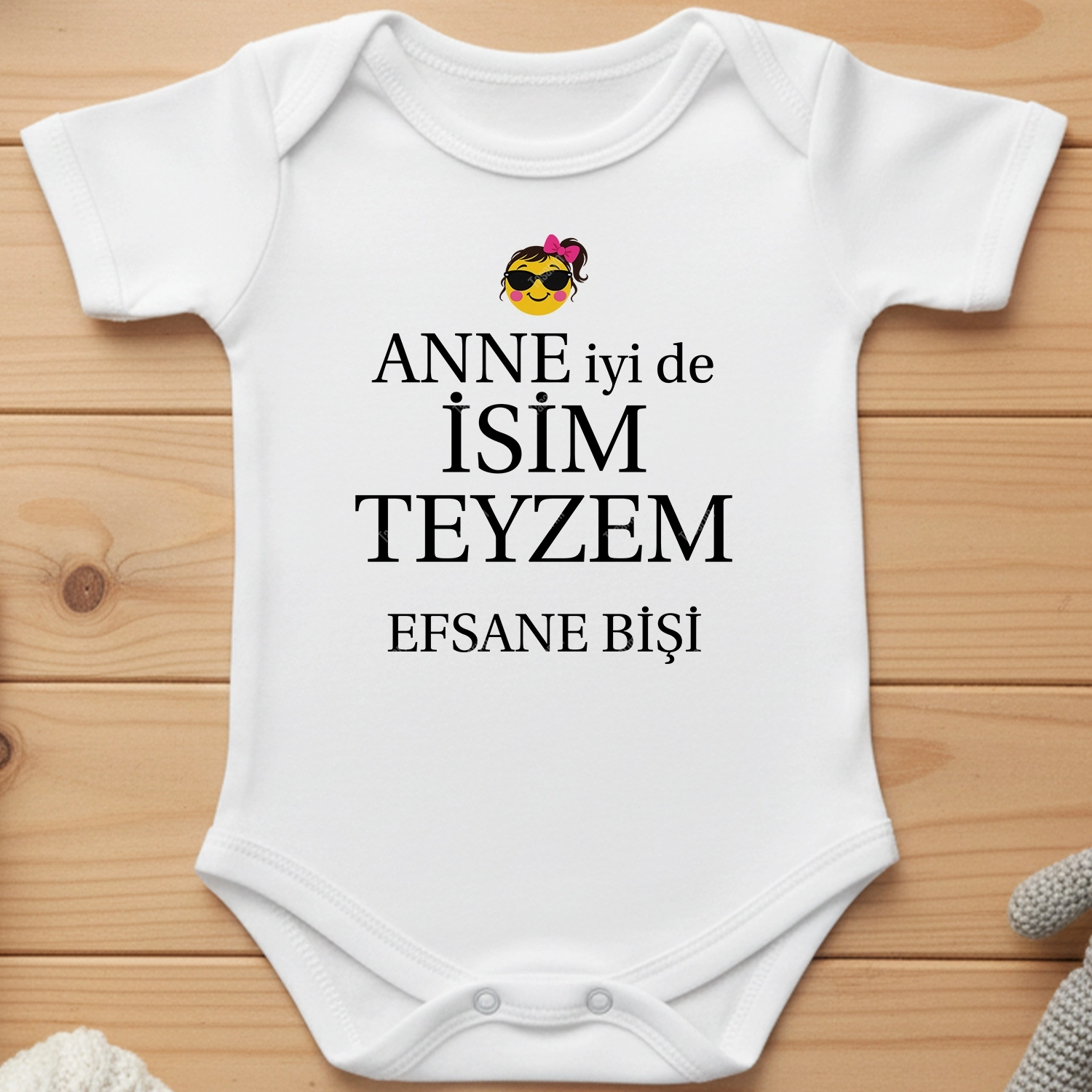 Anne İyi De ’’İsim’’ Teyzem Efsane Bişi - Bebek Body Zıbın