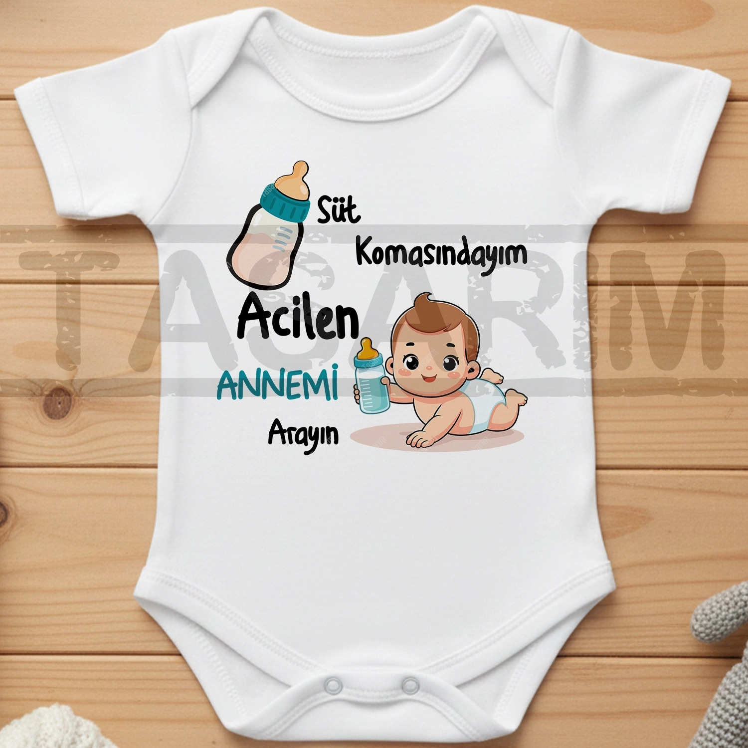 Süt Komasındayım Acilen Annemi Arayın - Bebek Body Zıbın