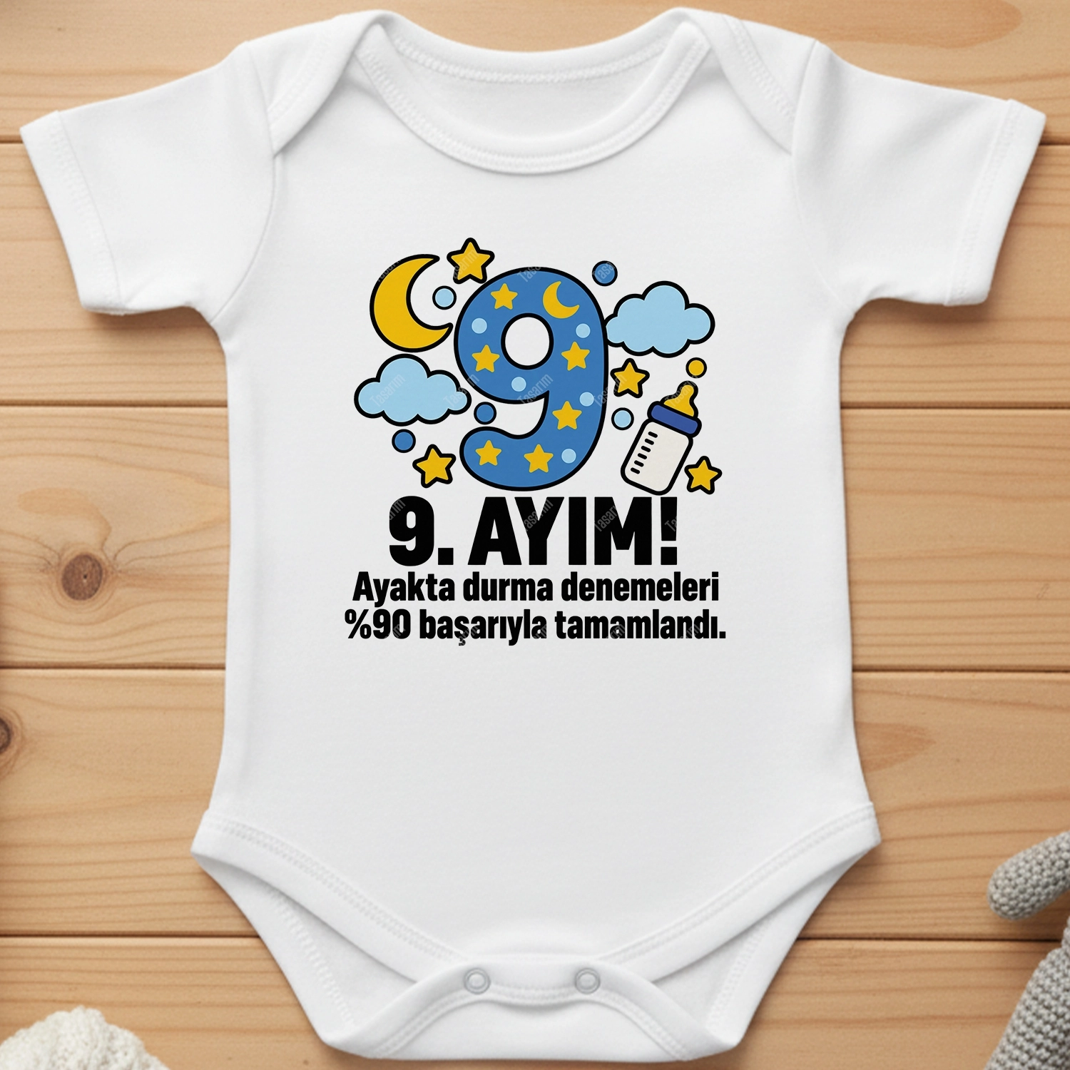 9. Aylık - Ayakta Durma Denemeleri %90 Başarıyla Tamamlandı - Bebek Body Zıbın