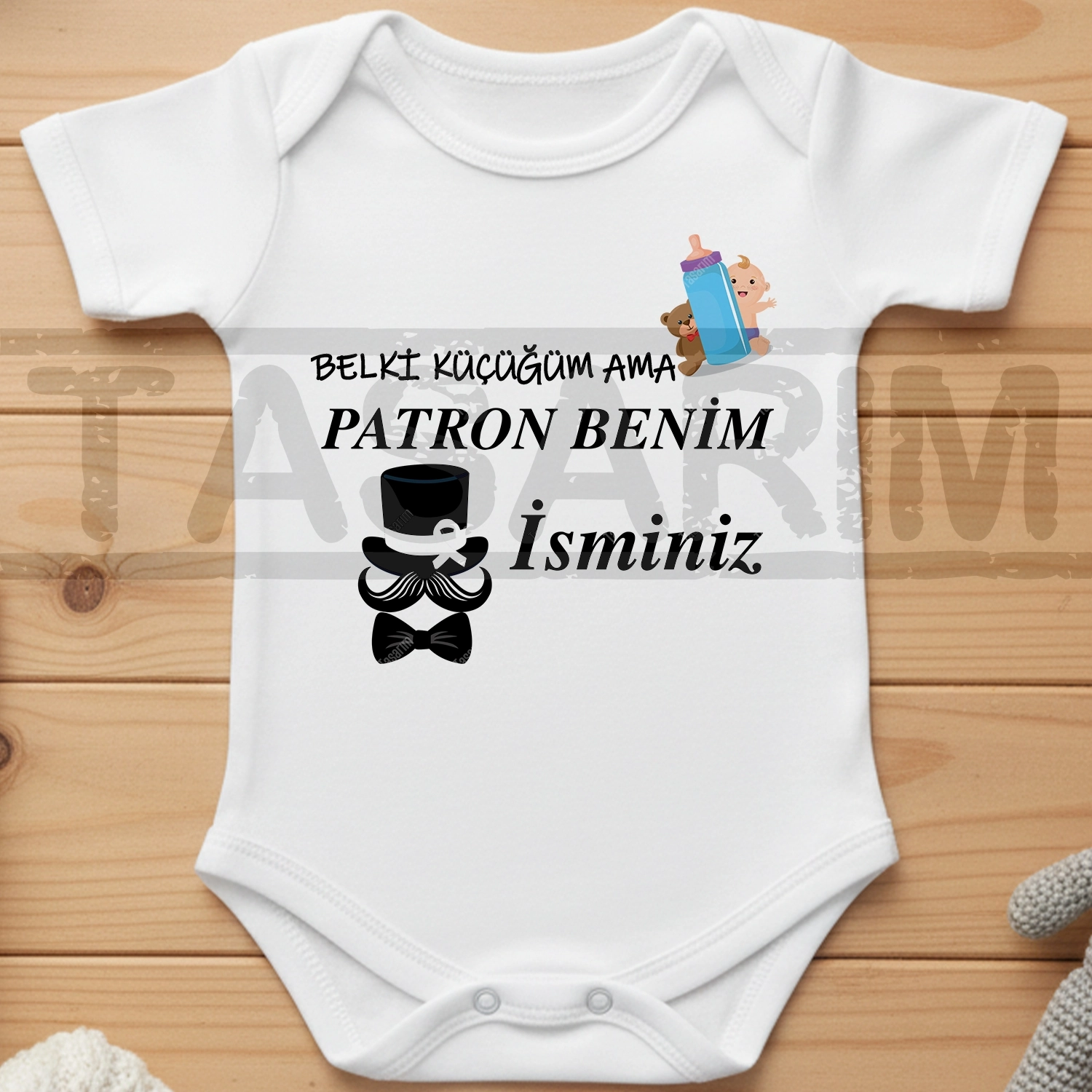 Belki Küçüğüm Ama Patron Benim - Bebek Body Zıbın