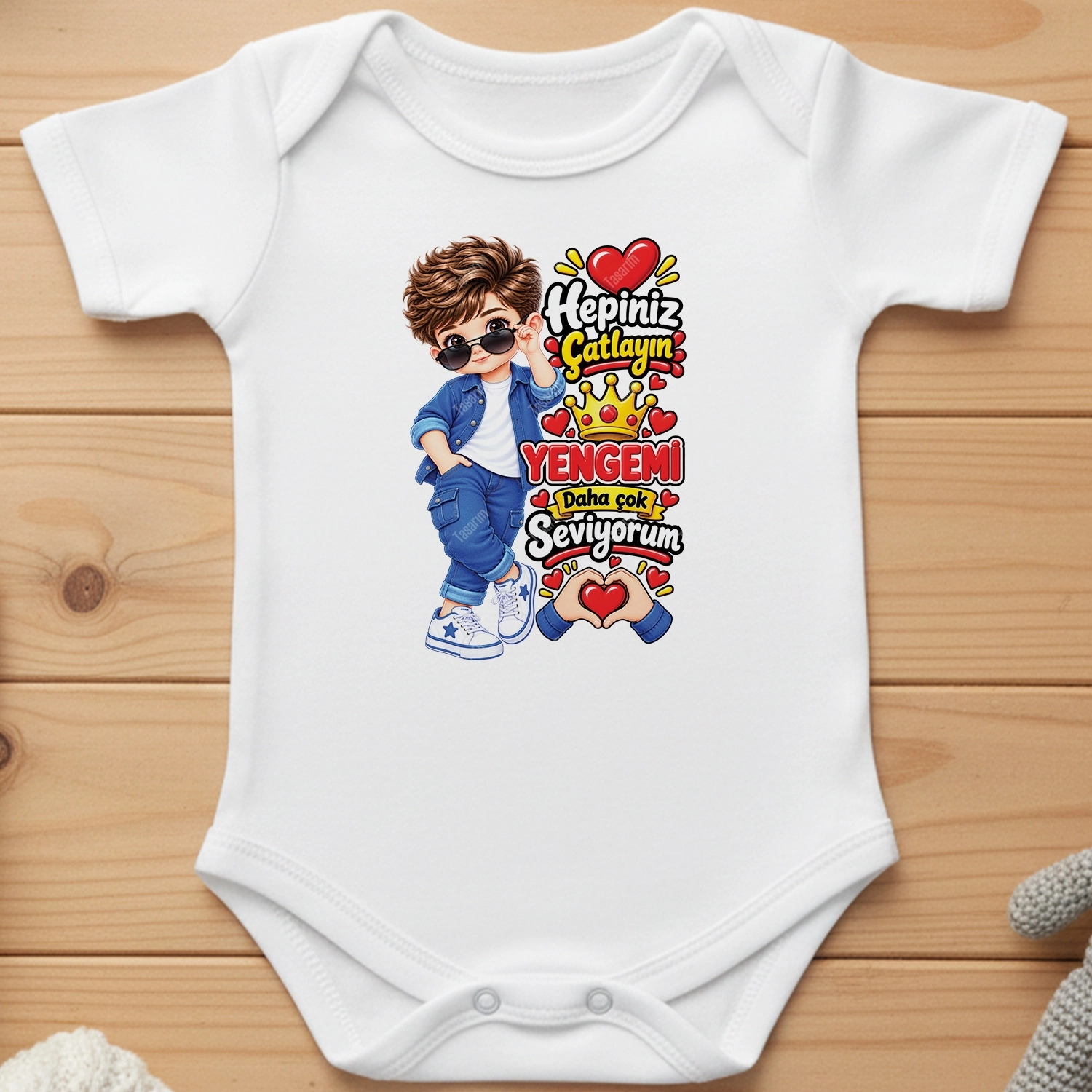 Hepiniz Çatlayın Yengemi Daha Çok Seviyorum - Bebek Body Zıbın